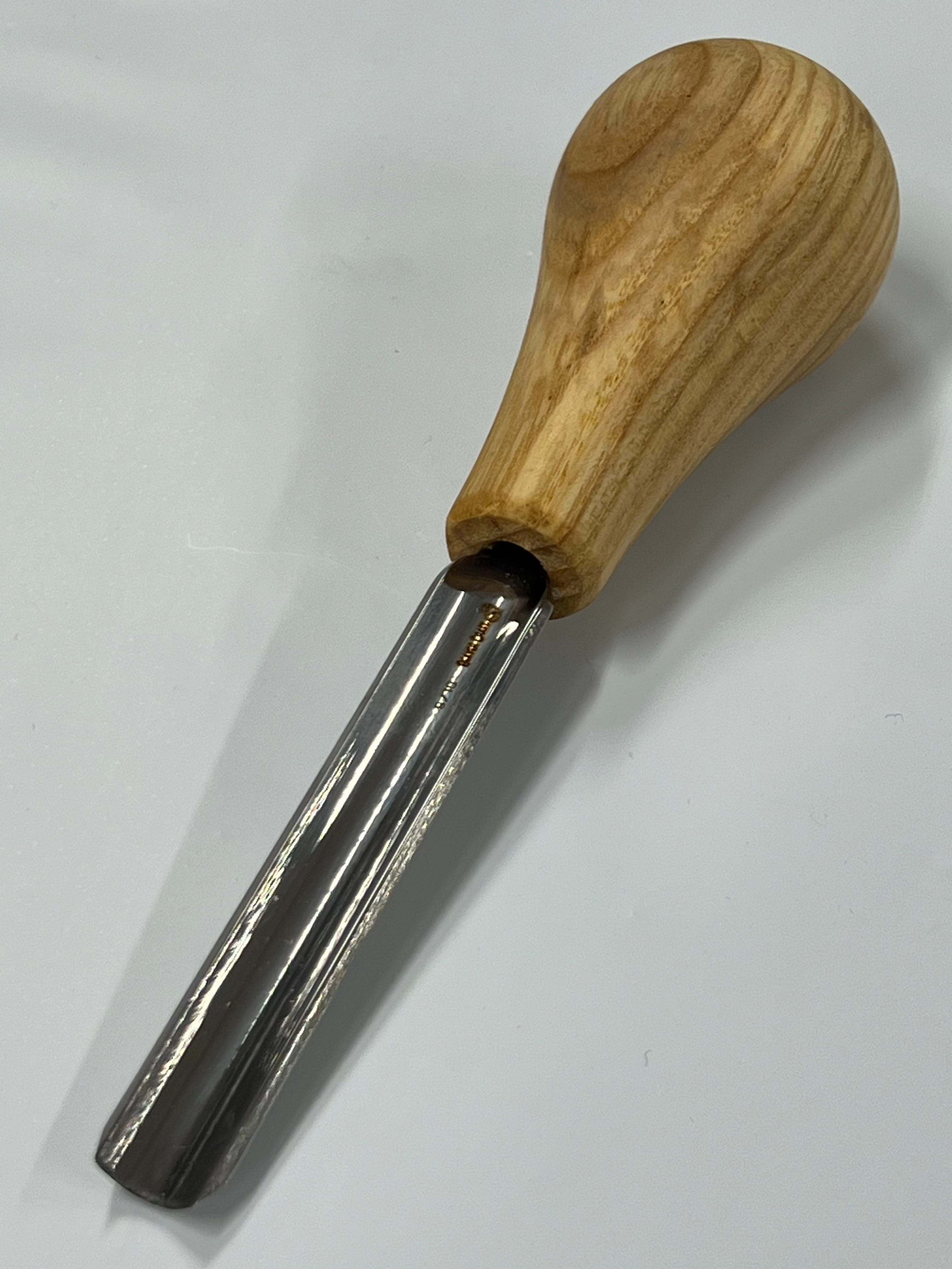 Scalpello per intaglio 75x10mm, sgorbia dritta arrotondata P9/10 con manico a sfera