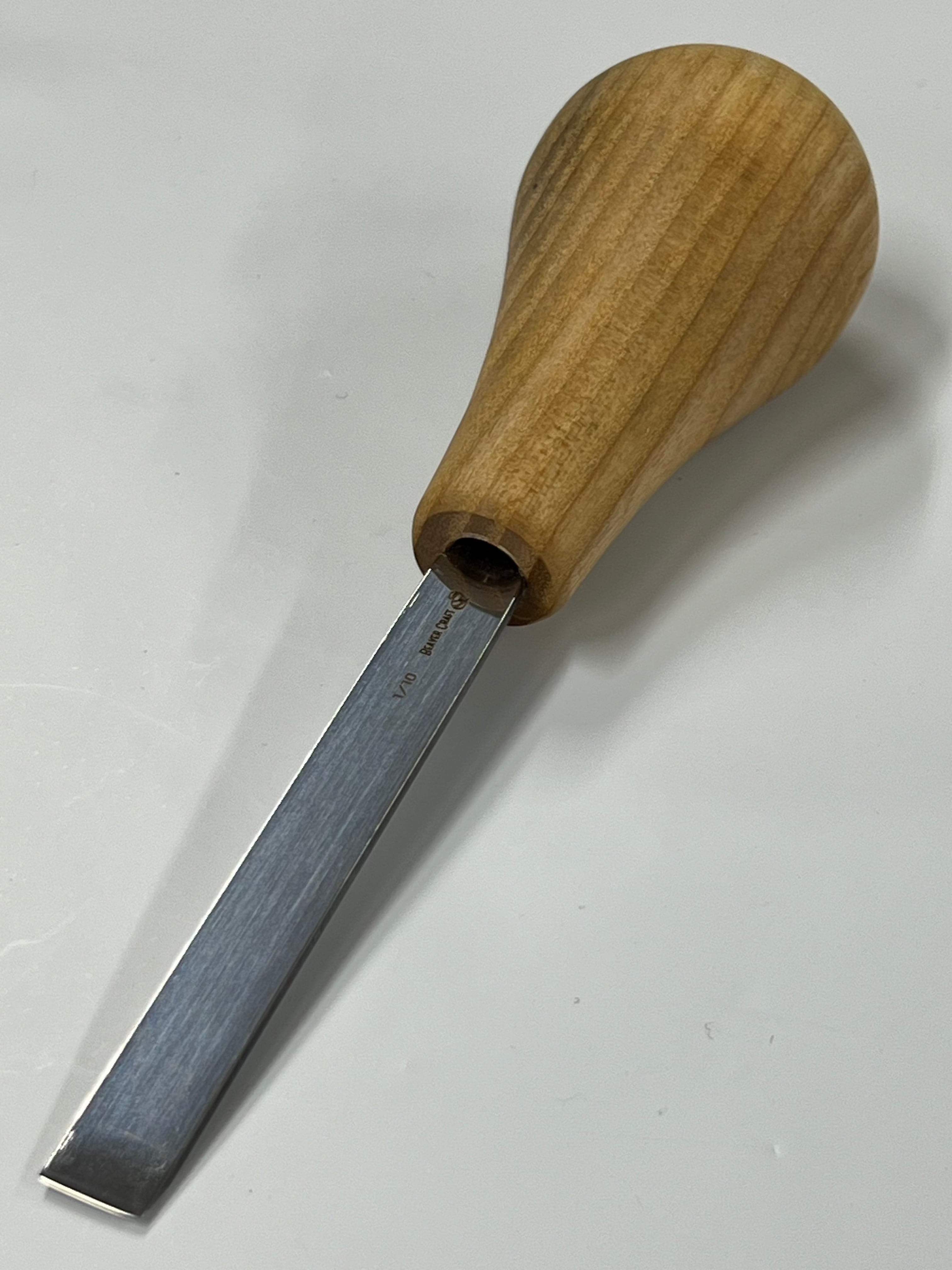 Struccio per intaglio 75x10mm scalpello piatto dritto P1/10 con impugnatura a sfera