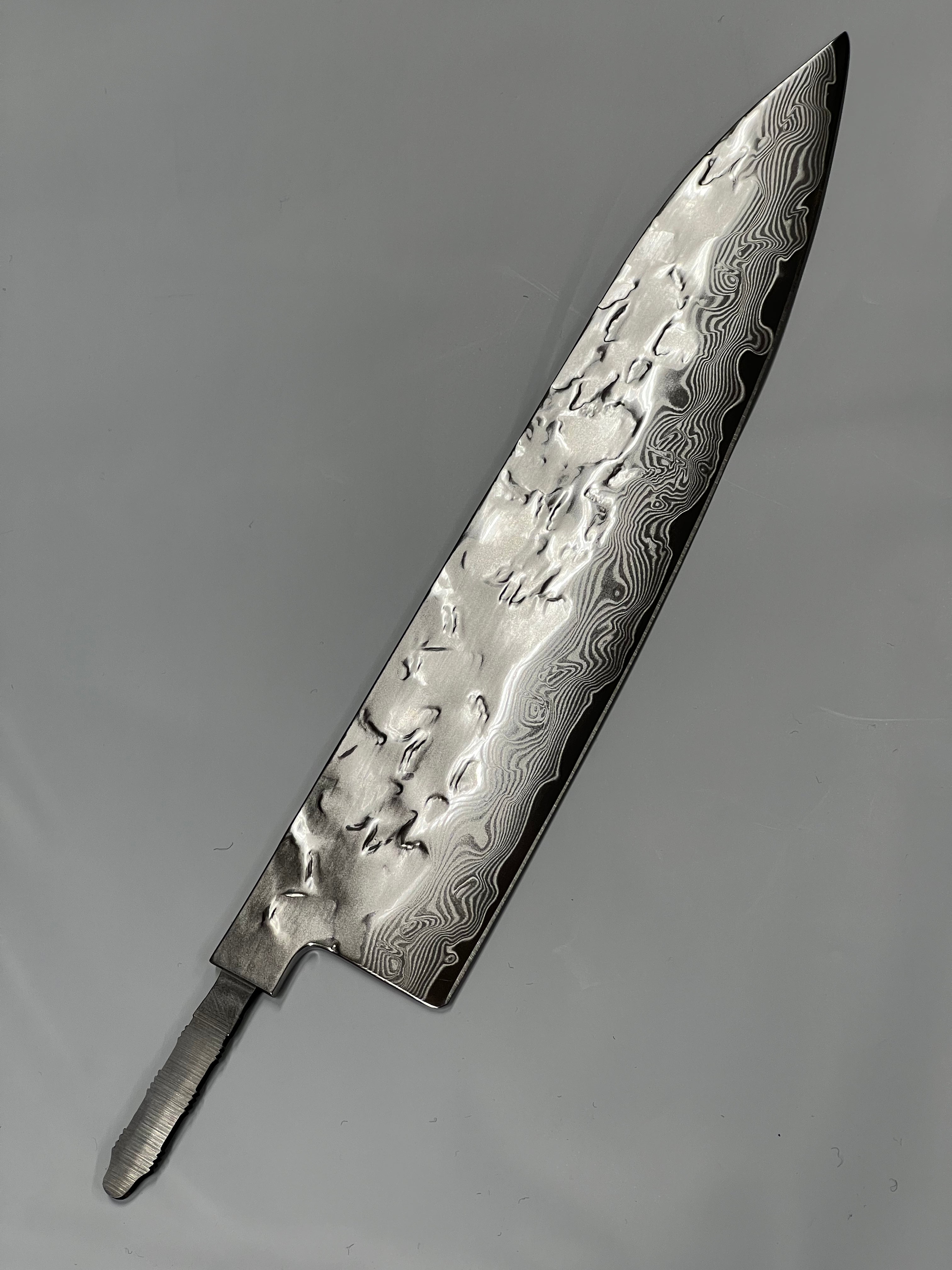Coltello da chef 200mm VG-10 Lucidato Brute de forge Damasco