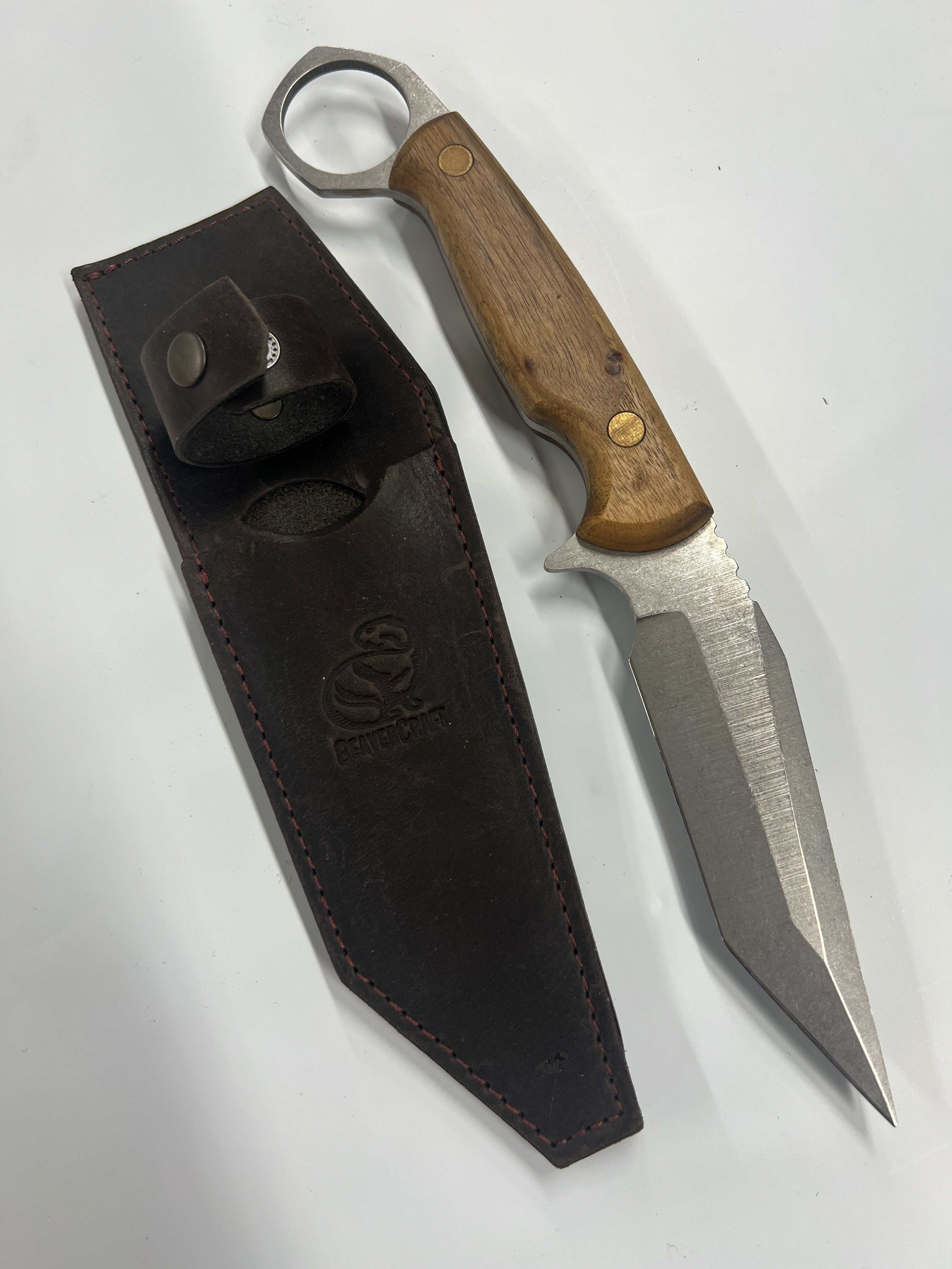Karambit da campeggio ucraino CGK1 con fodero in pelle