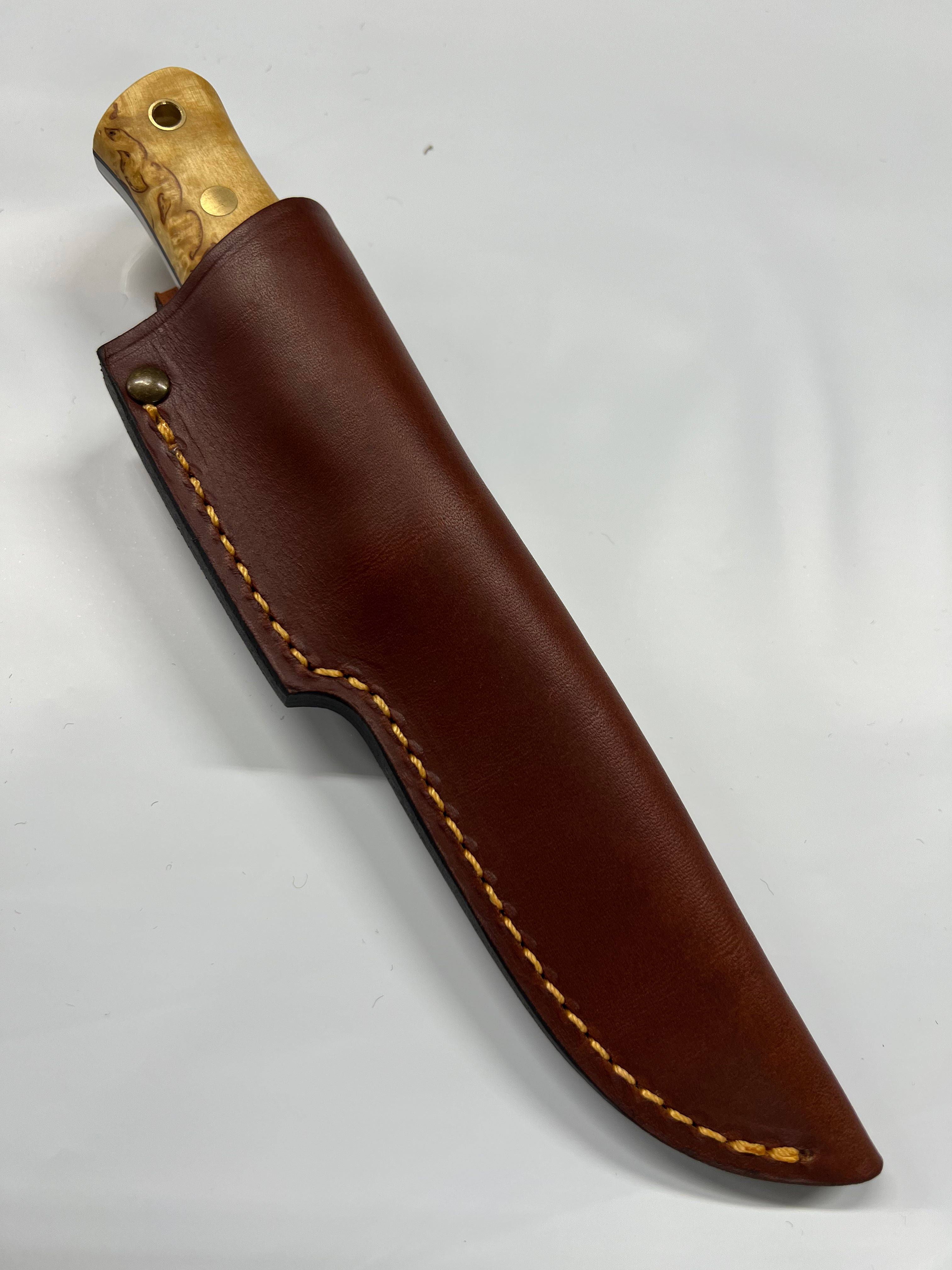 Coltello Casström Lars Fält con fodero in cuoio e cordino in cuoio