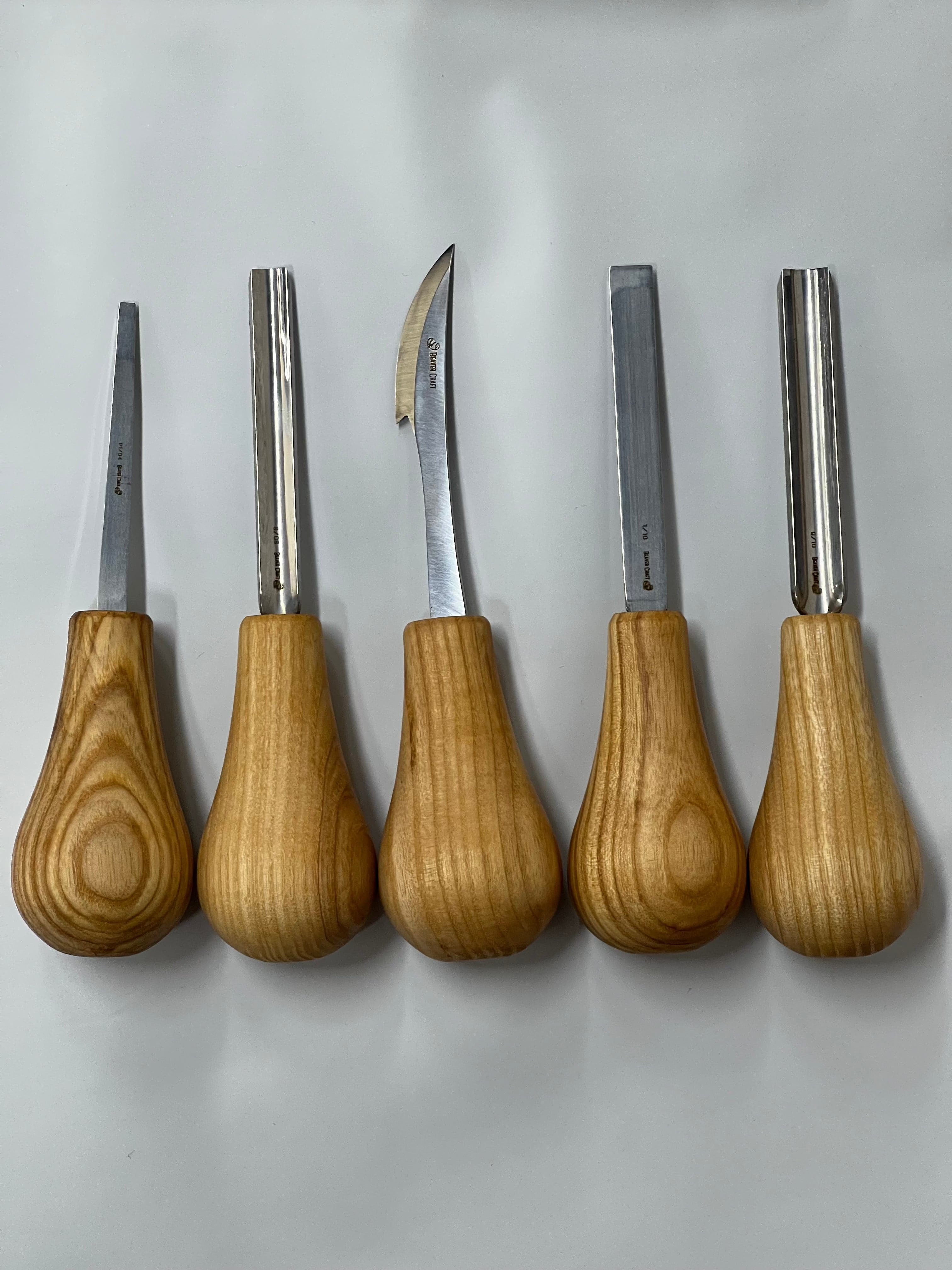 Set di scalpelli per intaglio S52 con 10 scalpelli e portautensili
