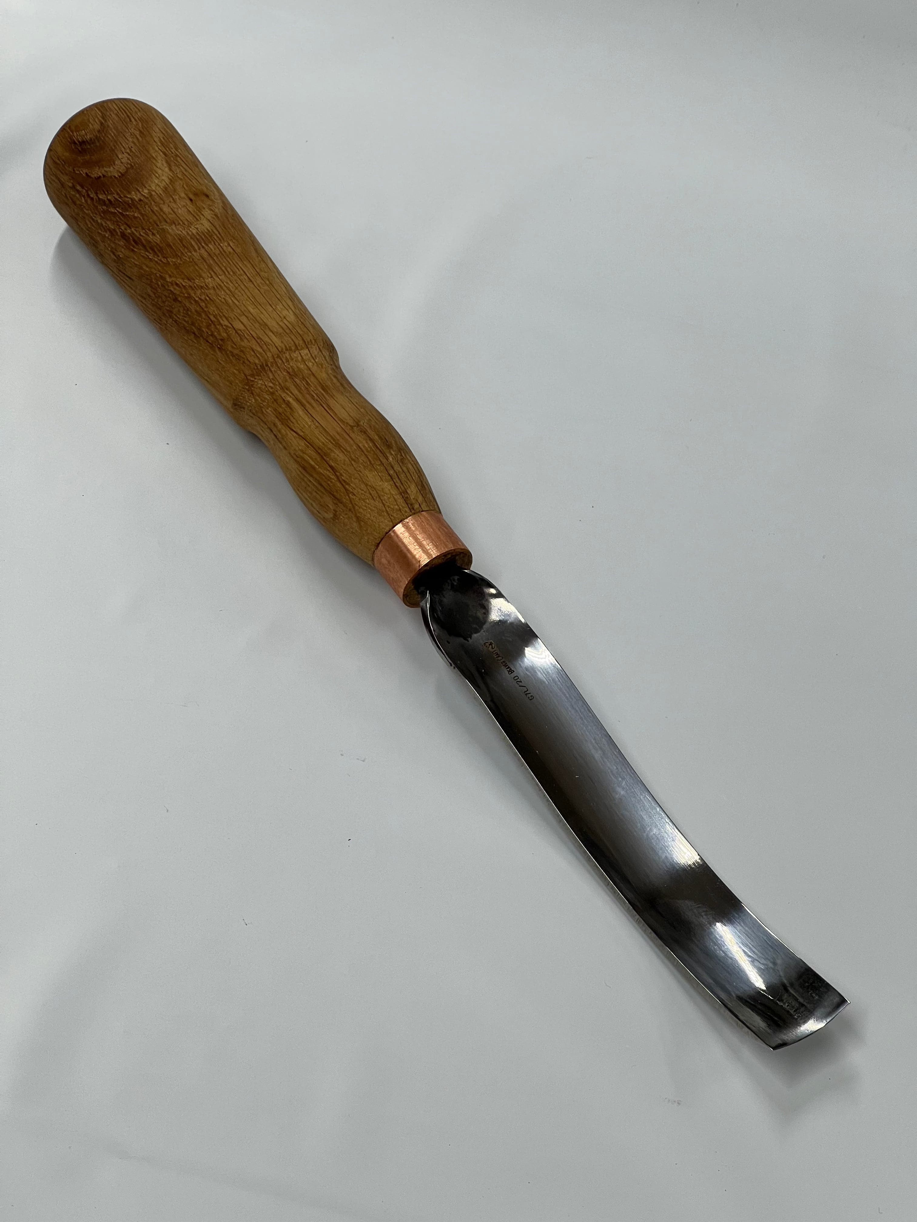 Scalpello per intaglio 130x22mm sgorbia curva