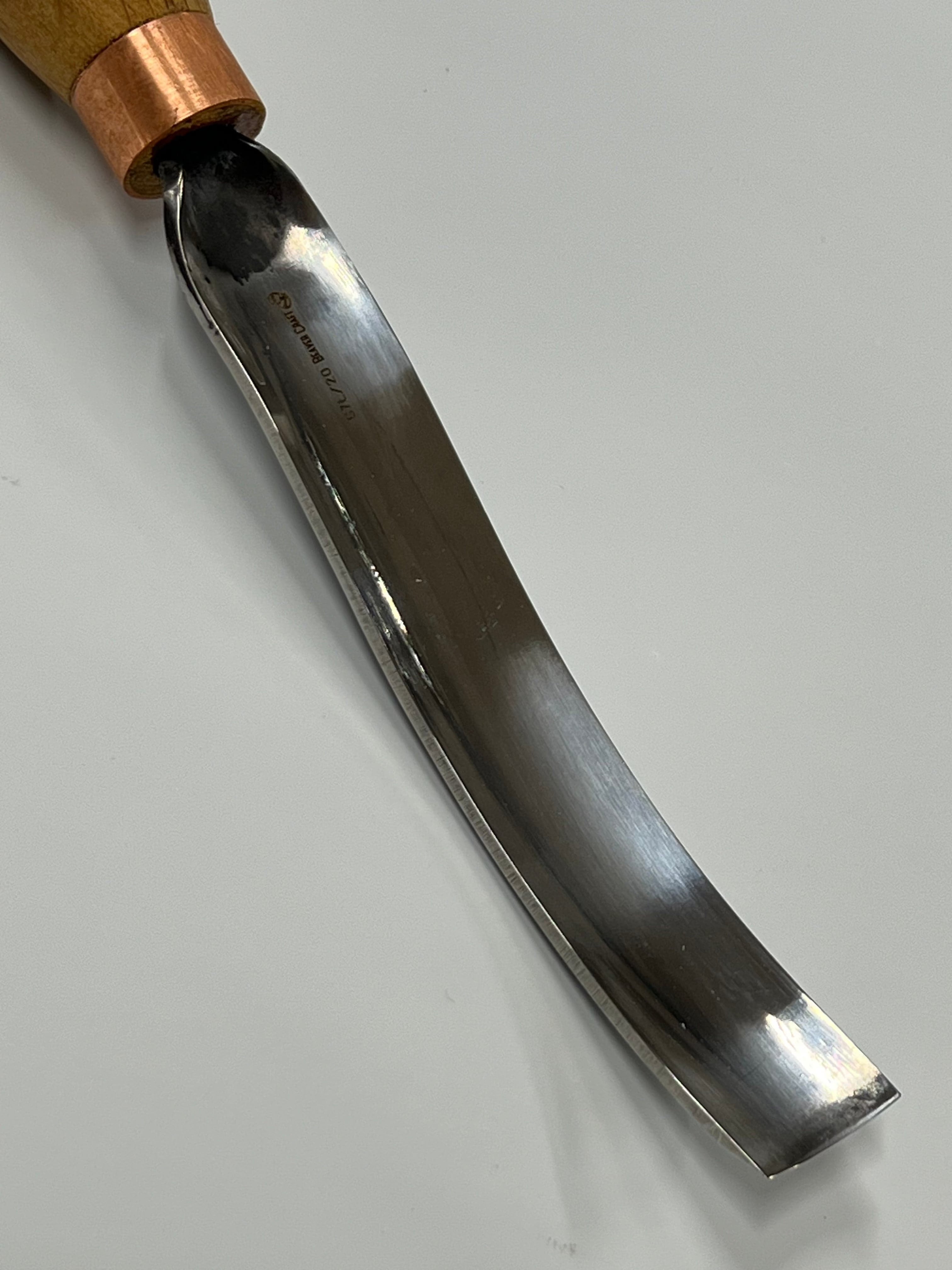 Scalpello per intaglio 130x22mm sgorbia curva