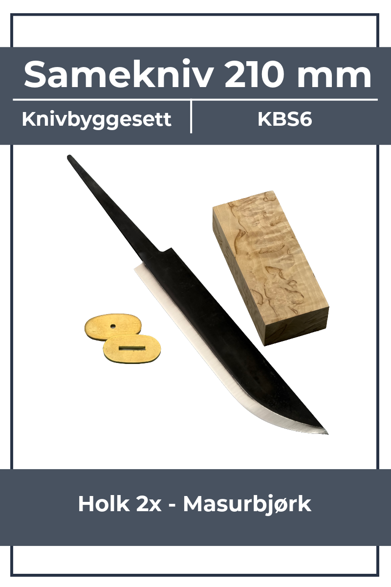 Sett per la costruzione di coltelli KBS6 - Coltello Sami Leuku da 210 mm