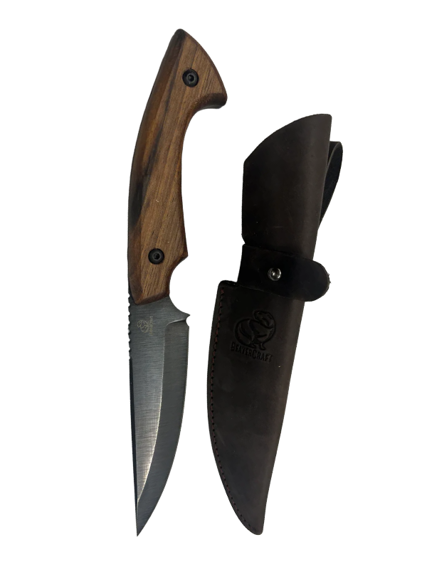 Coltello da caccia ucraino HGK6 con fodero in pelle