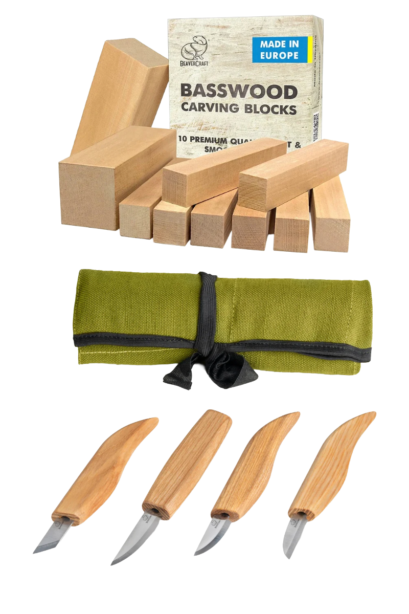 Set iniziale intaglio del legno standard