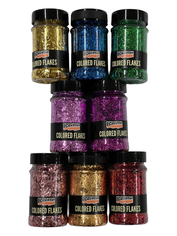 Scaglie colorate per glitter epossidico