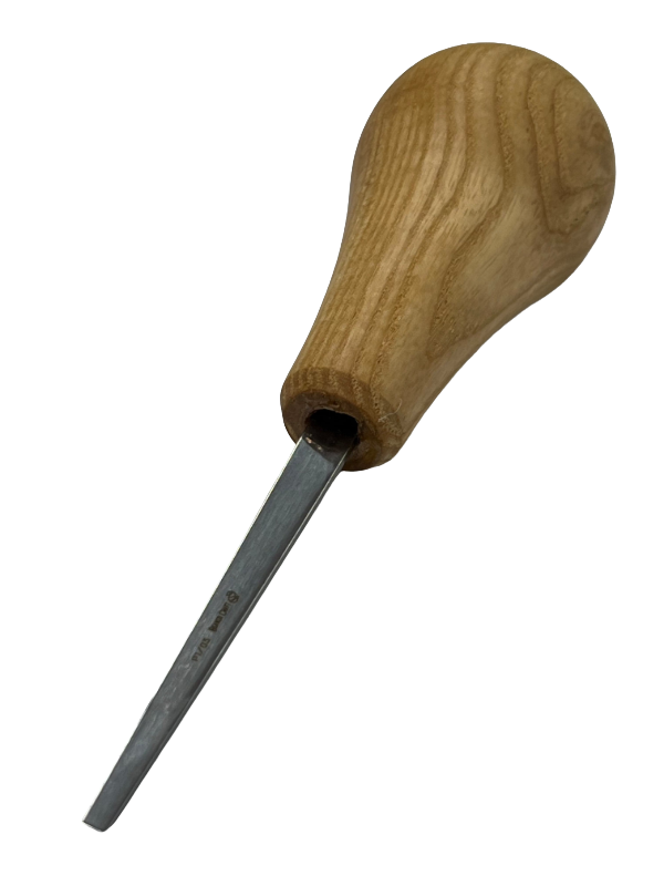 Scalpello per intaglio 75x3mm, scalpello piatto dritto P1/03 con impugnatura a sfera