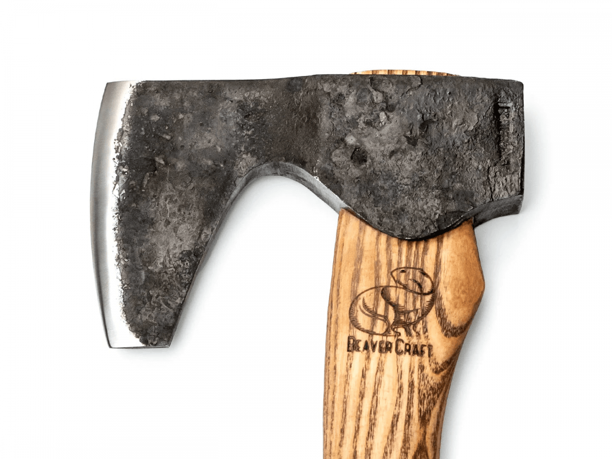 Testa d'ascia con protezione lama BAX6 Bushcraft ascia barbuta