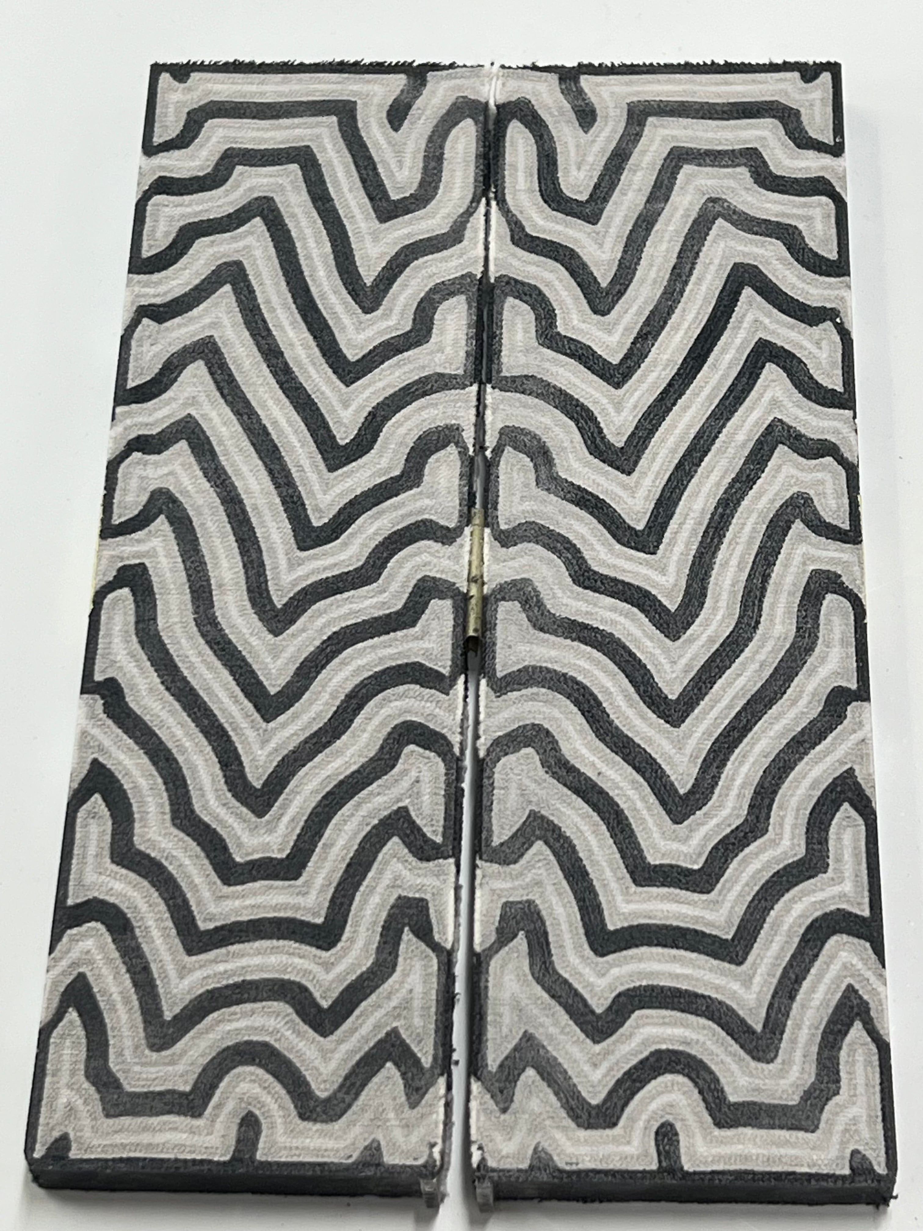 Micarta Damasco (set di 2 piastre)