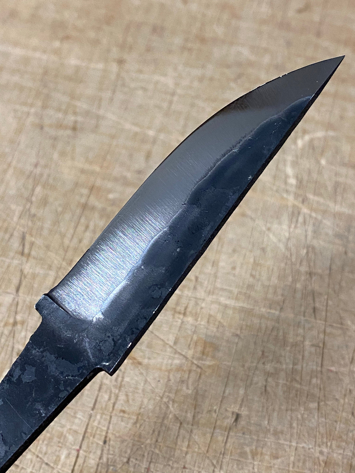 Lama per coltello martellata da 75 mm