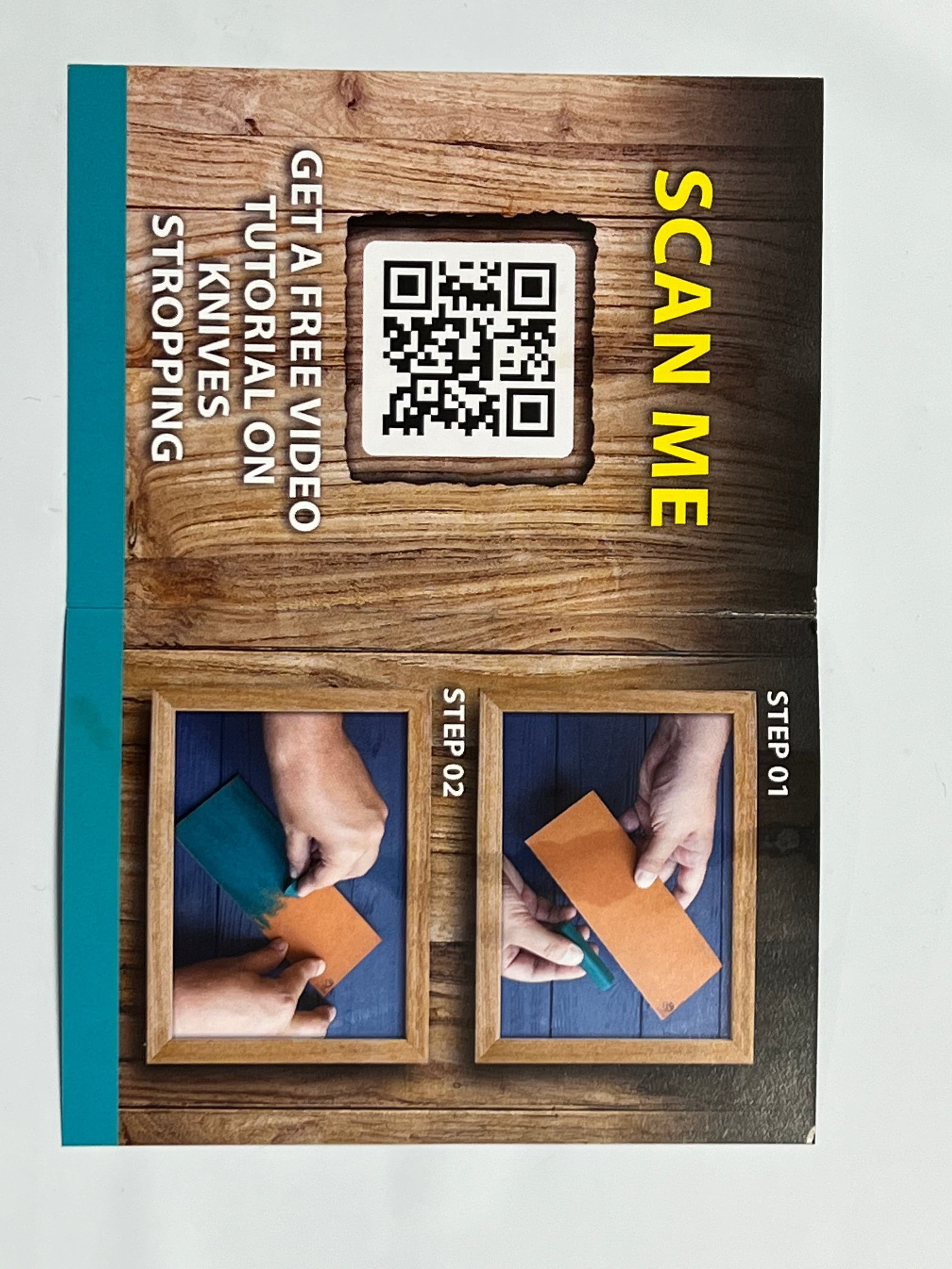 Coramella in pelle a doppia faccia 230x80 su legno di frassino con pasta abrasiva LS1P1