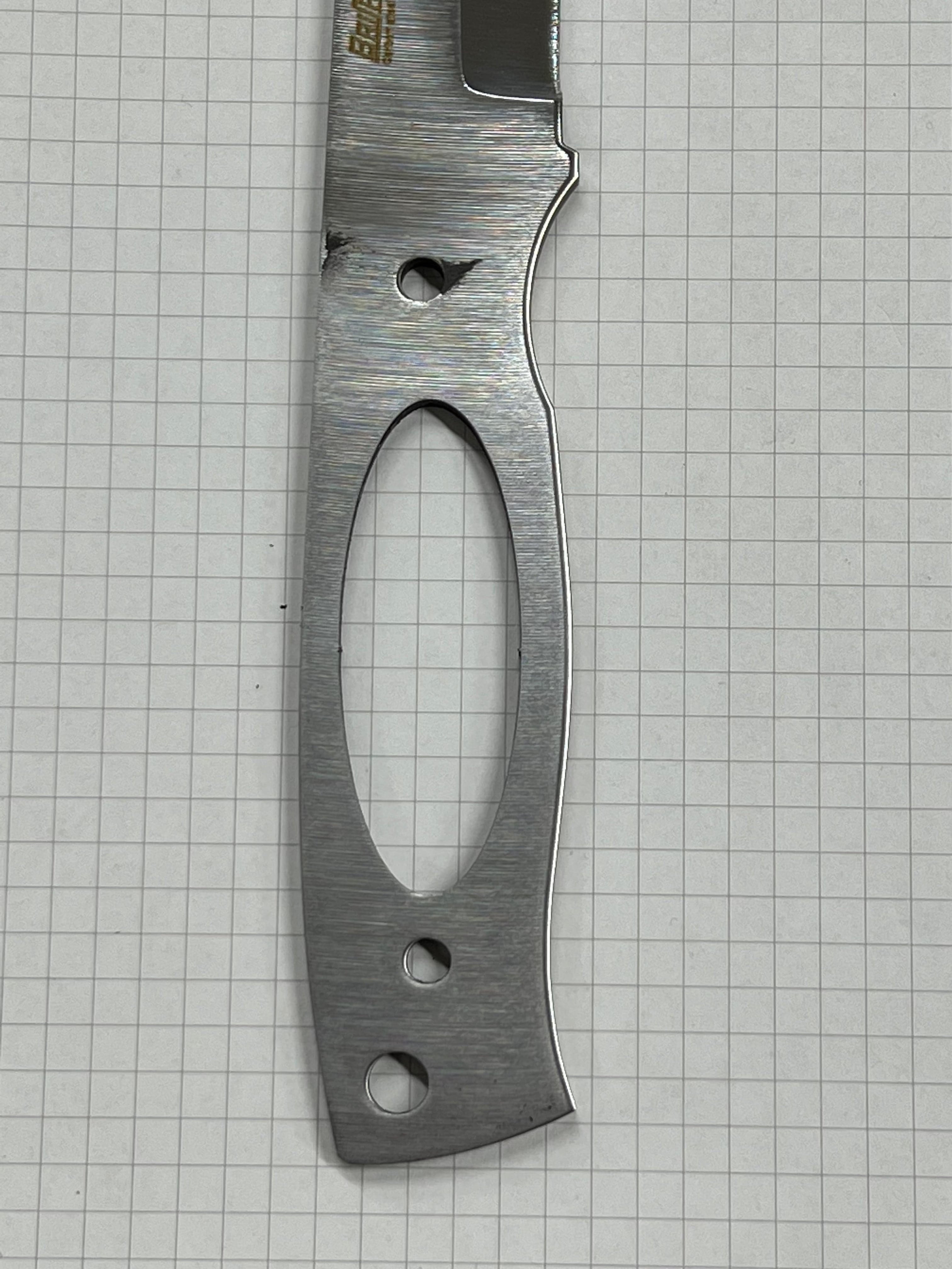 Lama per coltello Brisa Trooper 115 Scandi in acciaio al carbonio 80CrV2