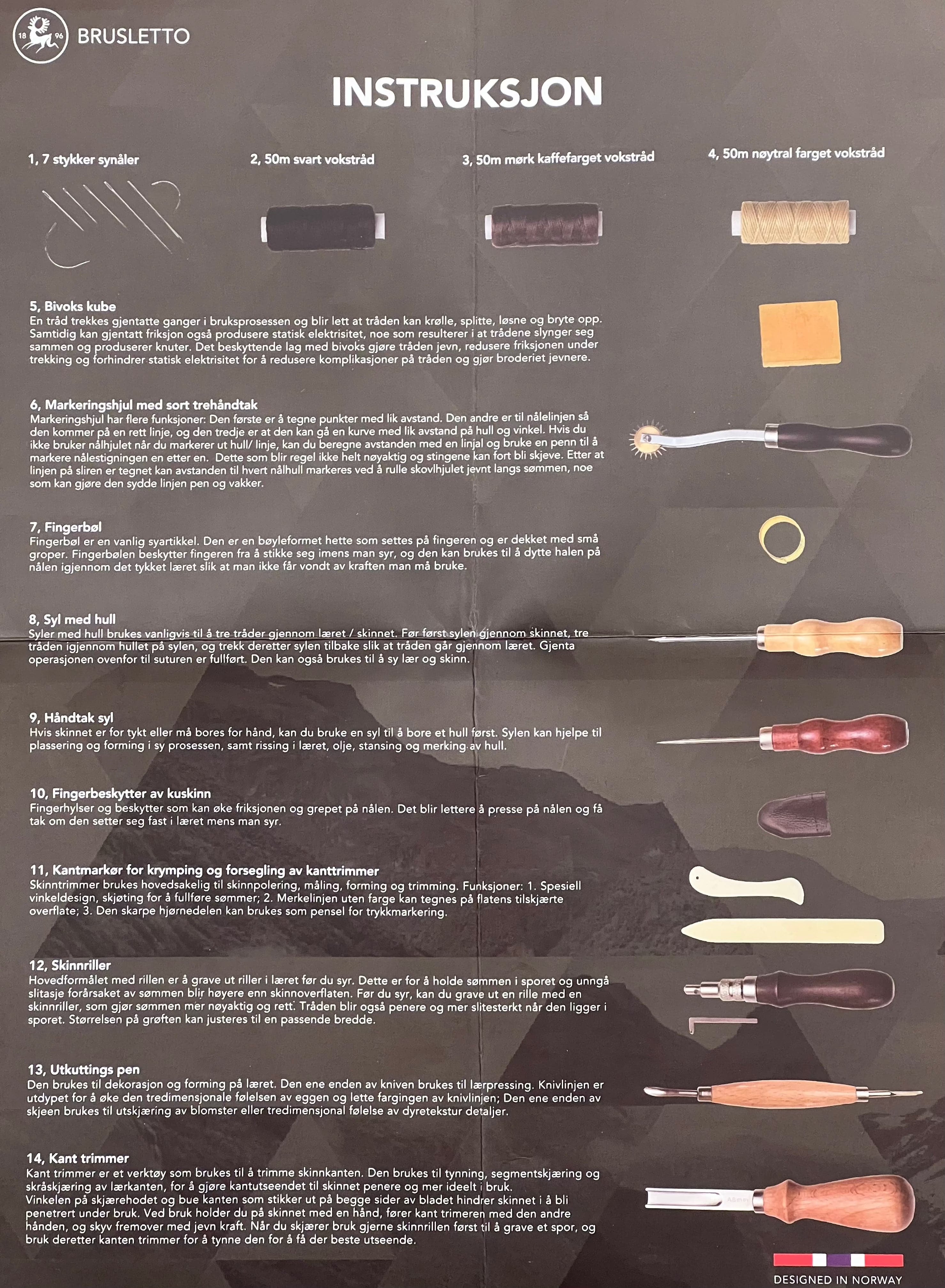 Set di strumenti per creare foderi da 14 pezzi