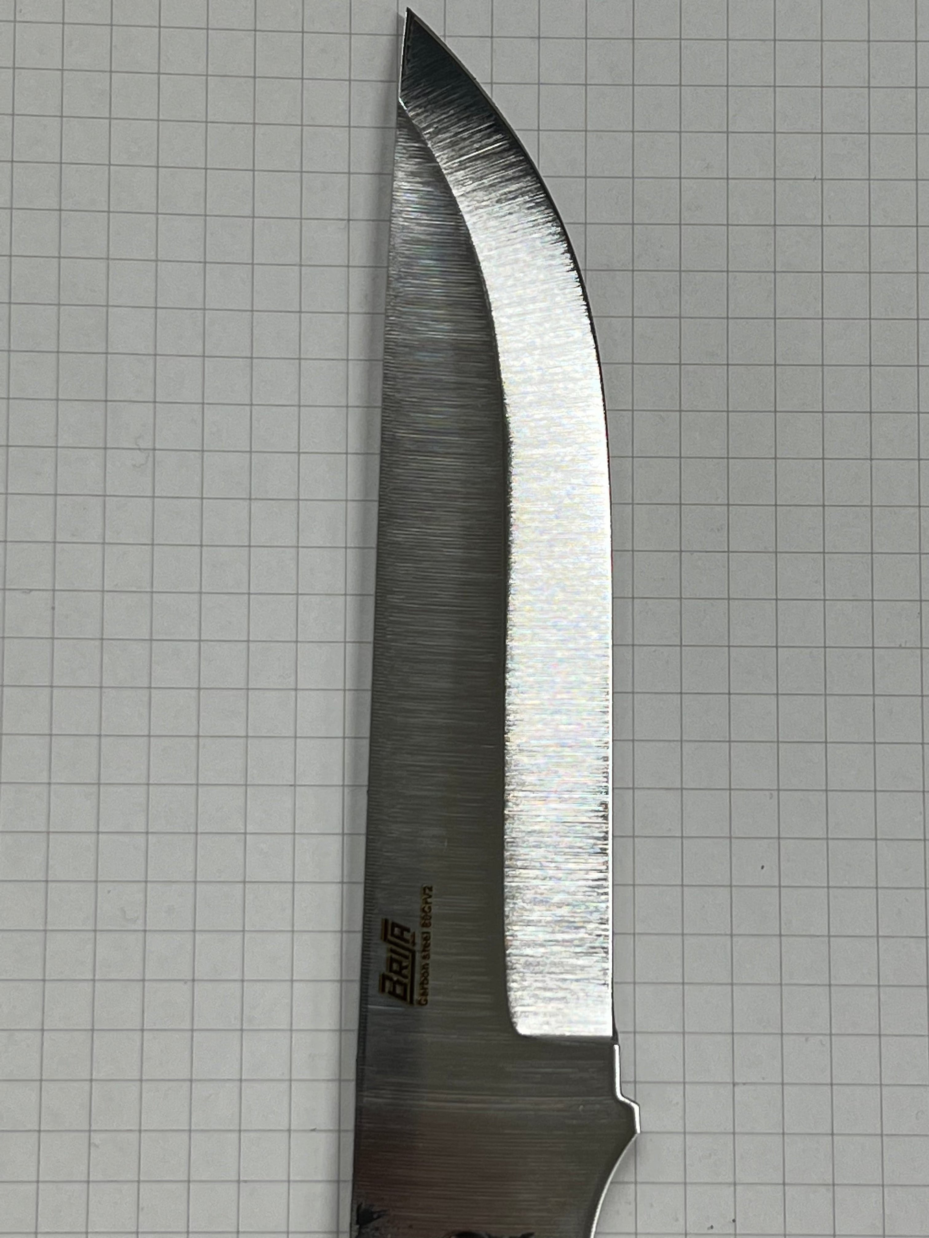 Lama per coltello Brisa Trooper 115 Scandi in acciaio al carbonio 80CrV2