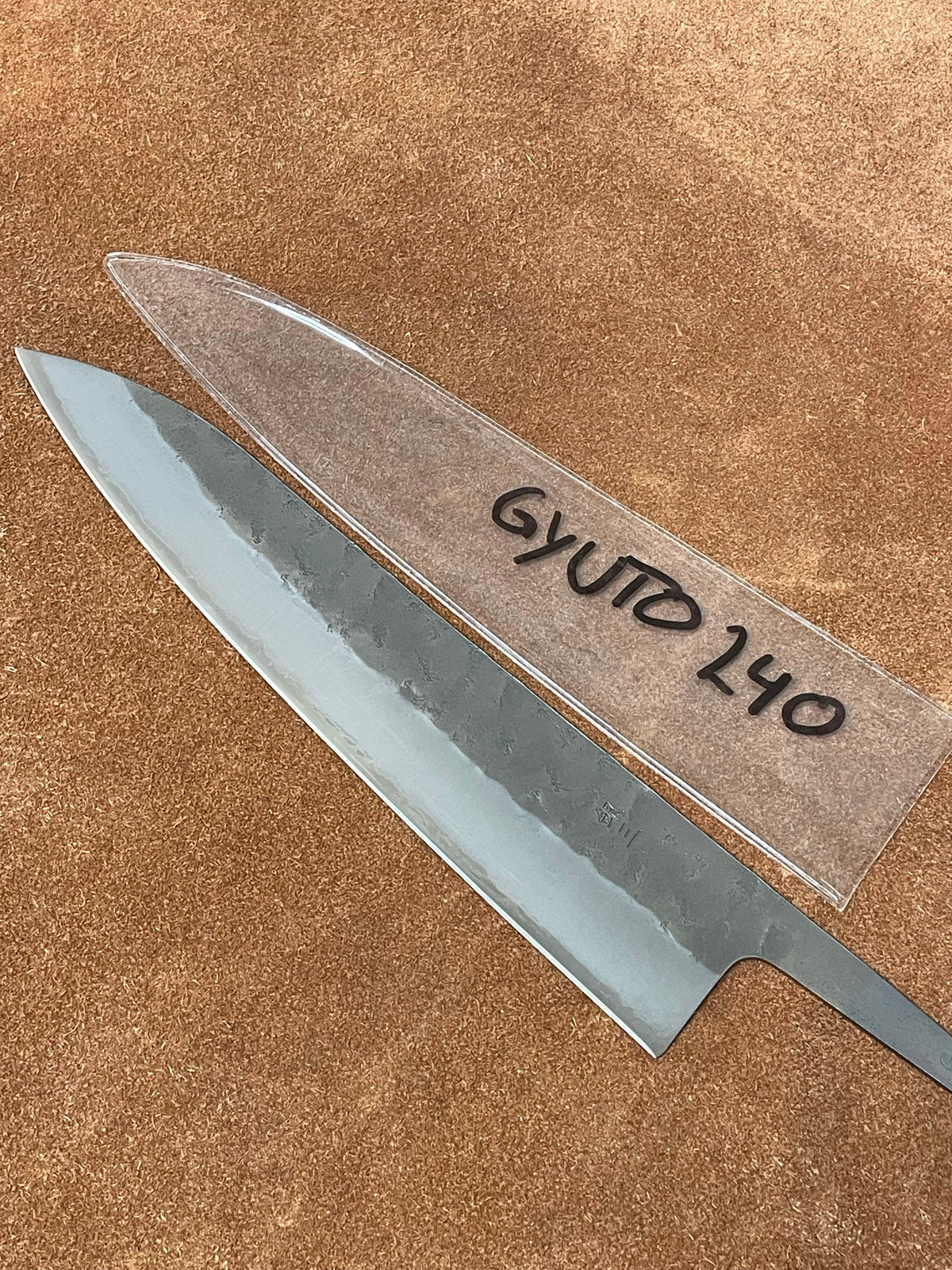 Lama per coltello giapponese forgiata a mano Gyuto 240 Silver3