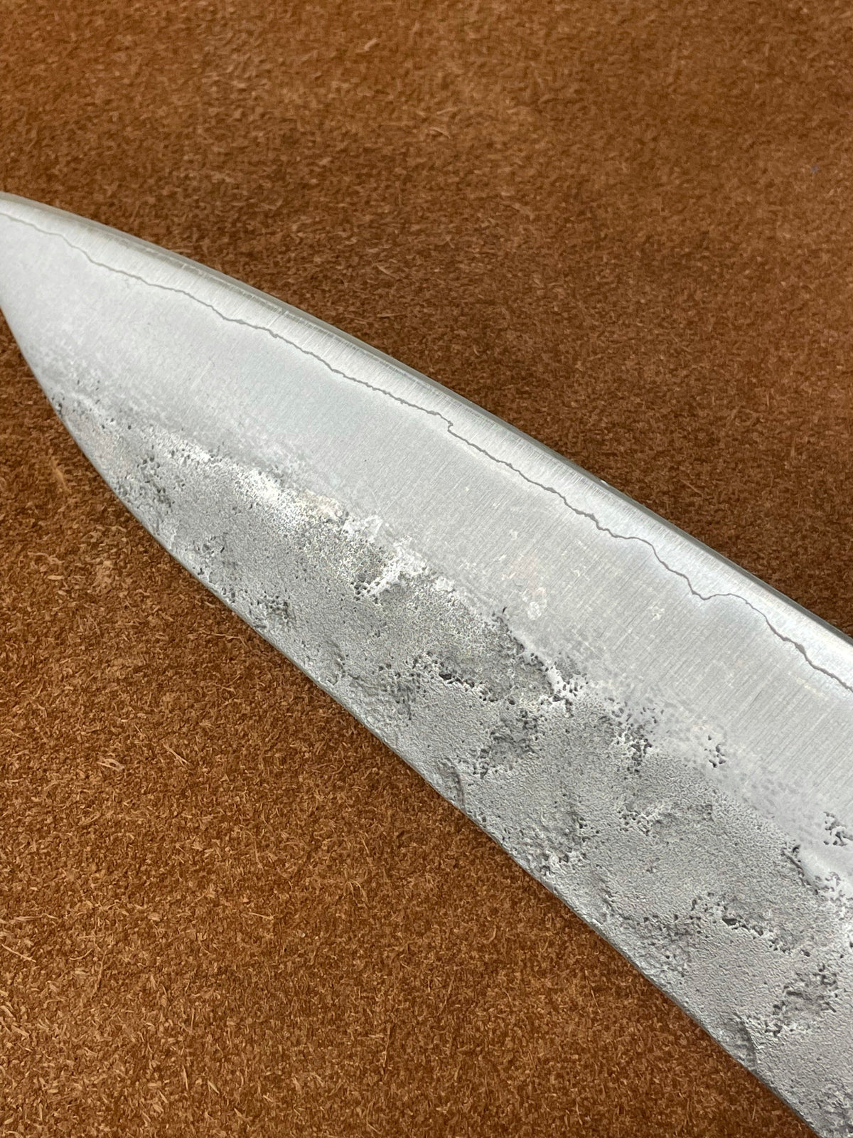 Lama per coltello giapponese forgiata a mano Gyuto 240 Silver3
