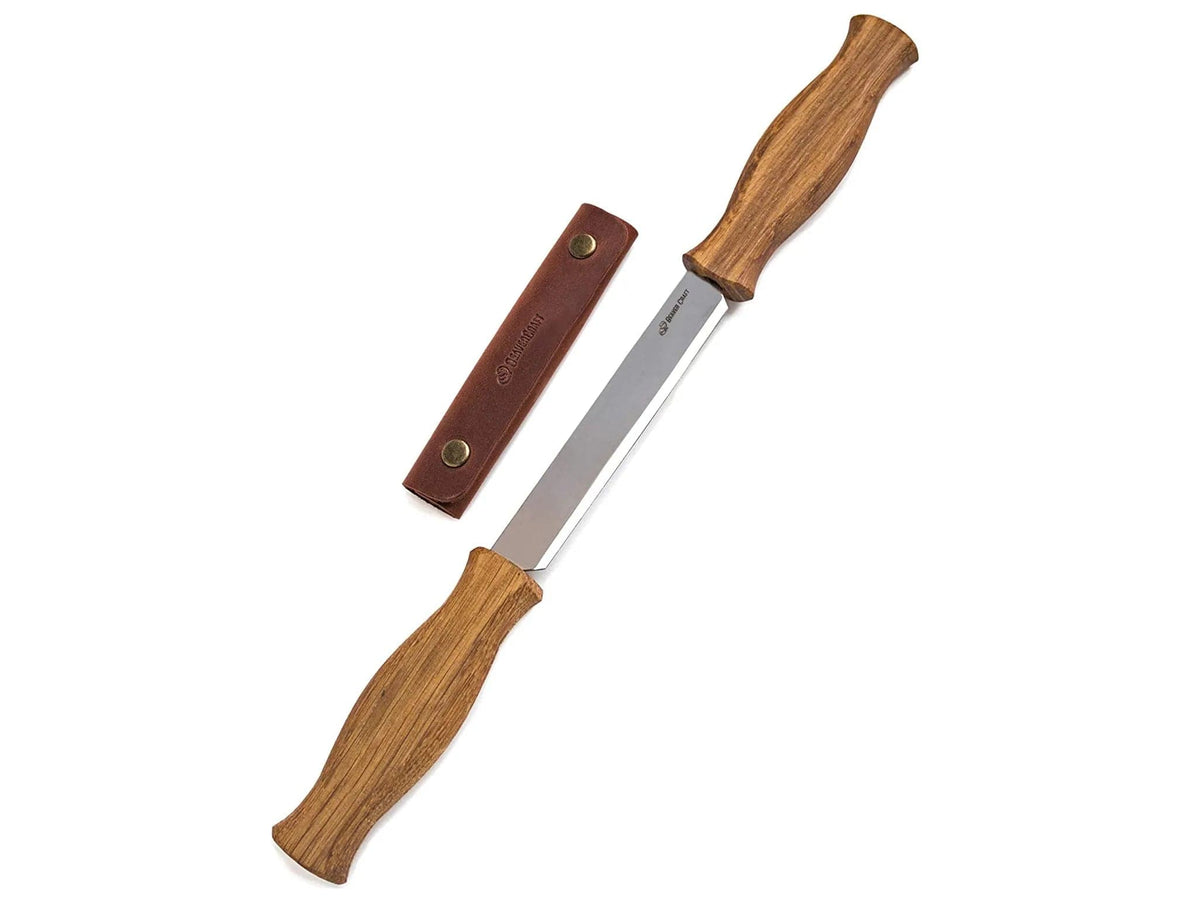 Coltello da intaglio 120mm incl. fodero in cuoio (DK1S)