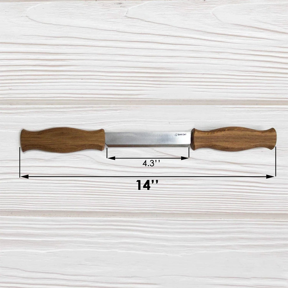Coltello da intaglio 120mm incl. fodero in cuoio (DK1S)