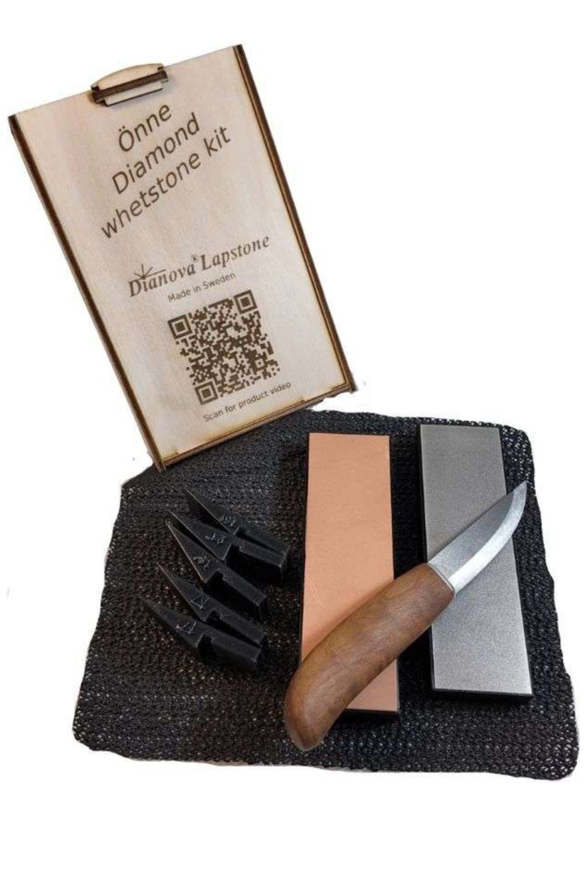 Sett completo per affilatura coltelli - Dianova Önne Whetstone kit Diamante + Cuoio