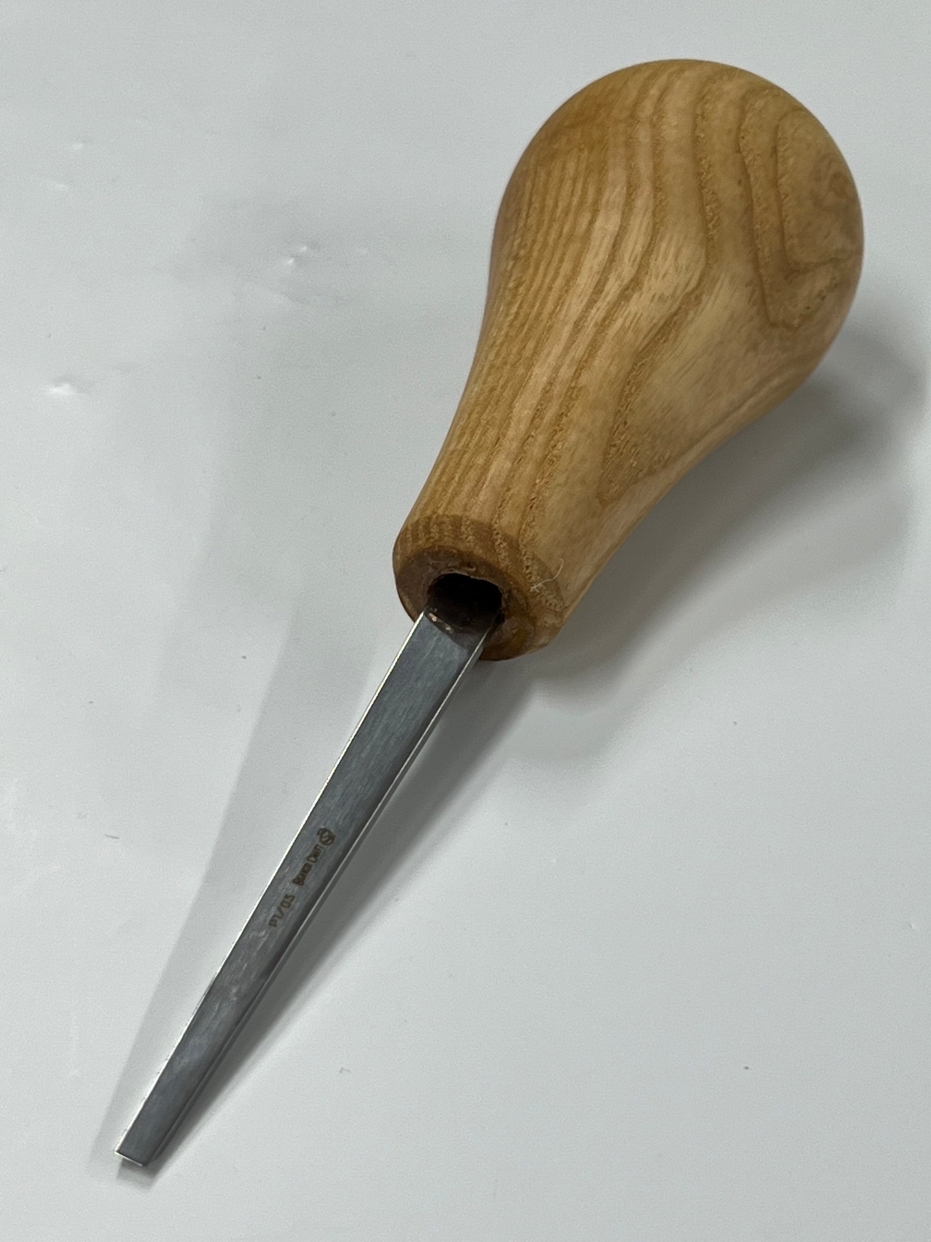 Scalpello per intaglio 75x3mm, scalpello piatto dritto P1/03 con impugnatura a sfera