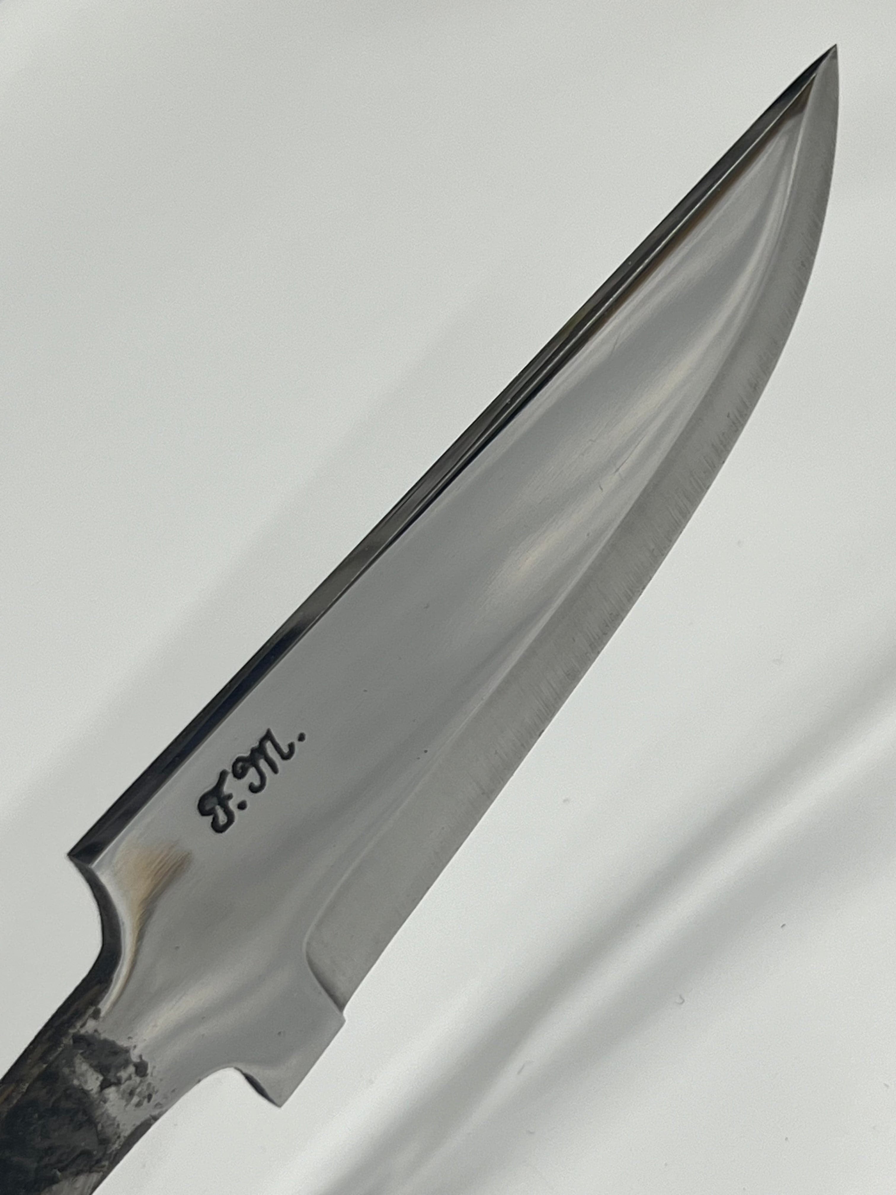 Lama per coltello forgiata a mano Frode Misund 95mm