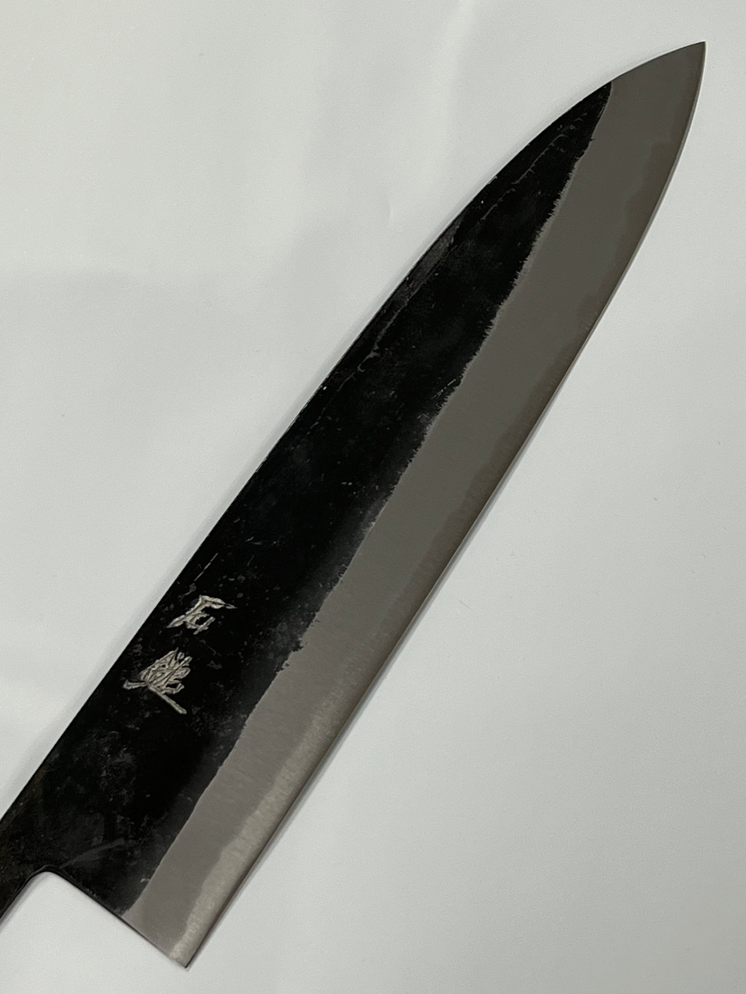 Lama per coltello giapponese forgiata a mano Kurouchi Gyuto 210 Blue 2