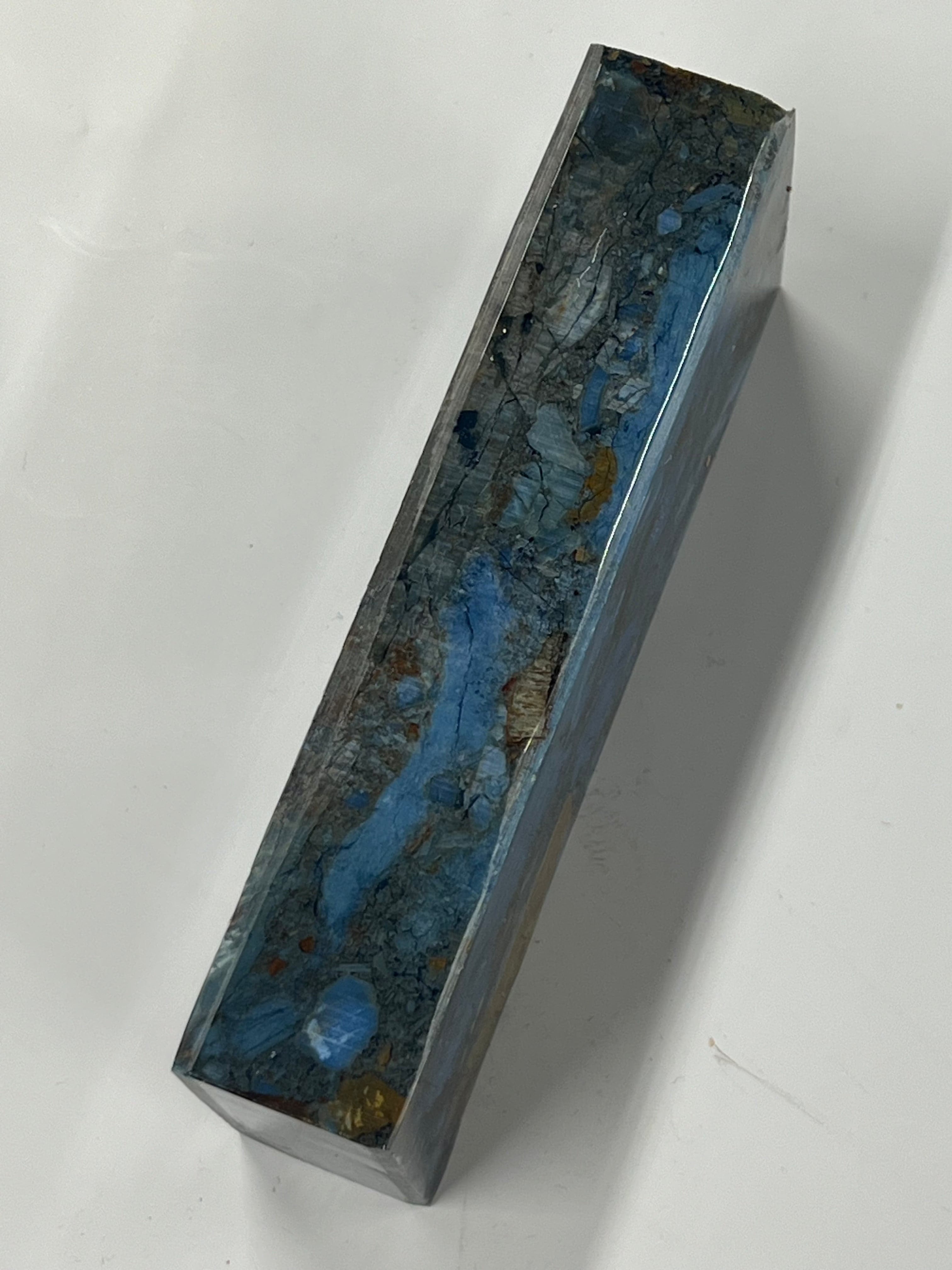 Blocco di avorio di mammut M215 Blue Fusion per manici