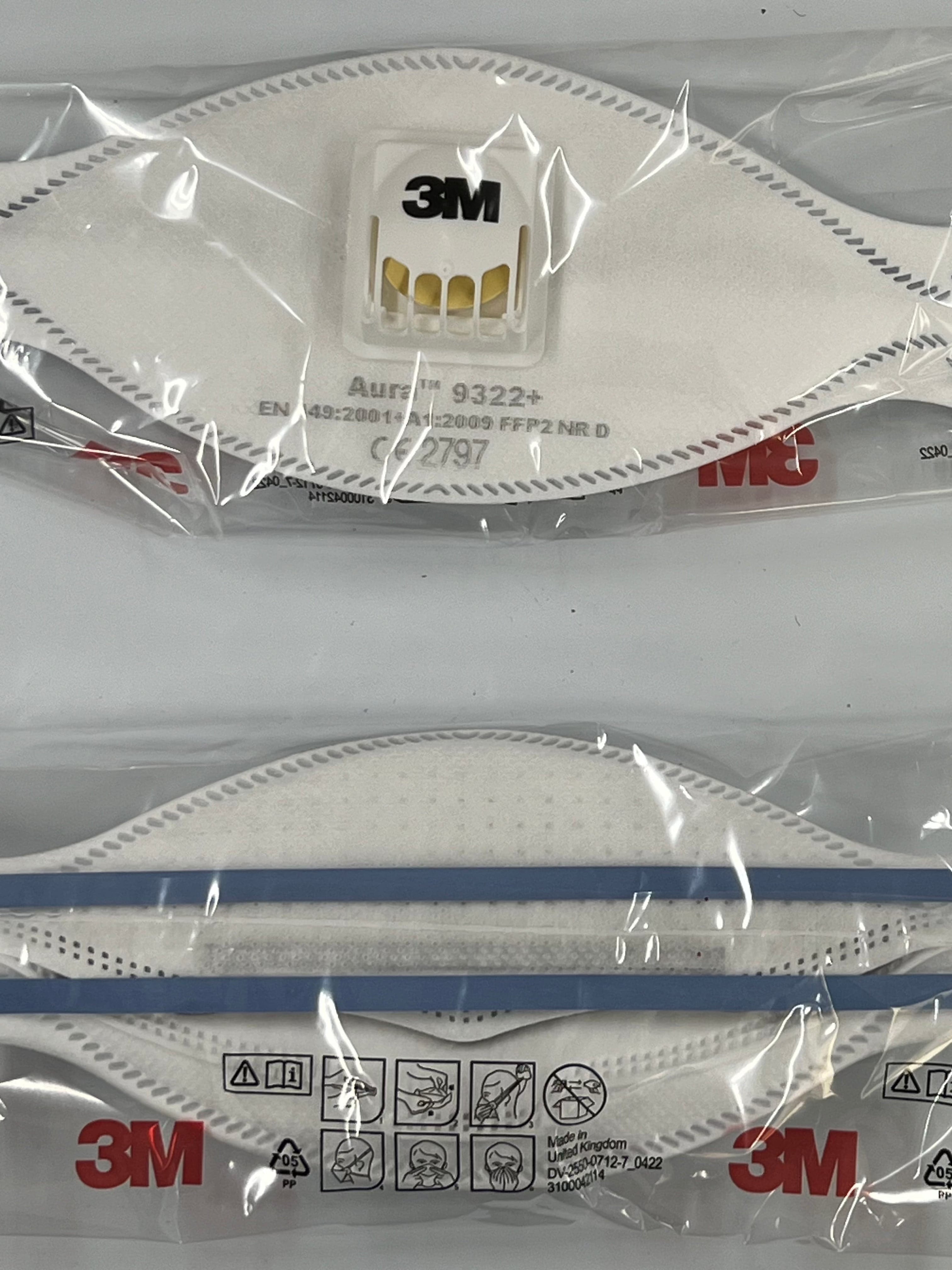 Mascherine antipolvere 3M Aura con valvola