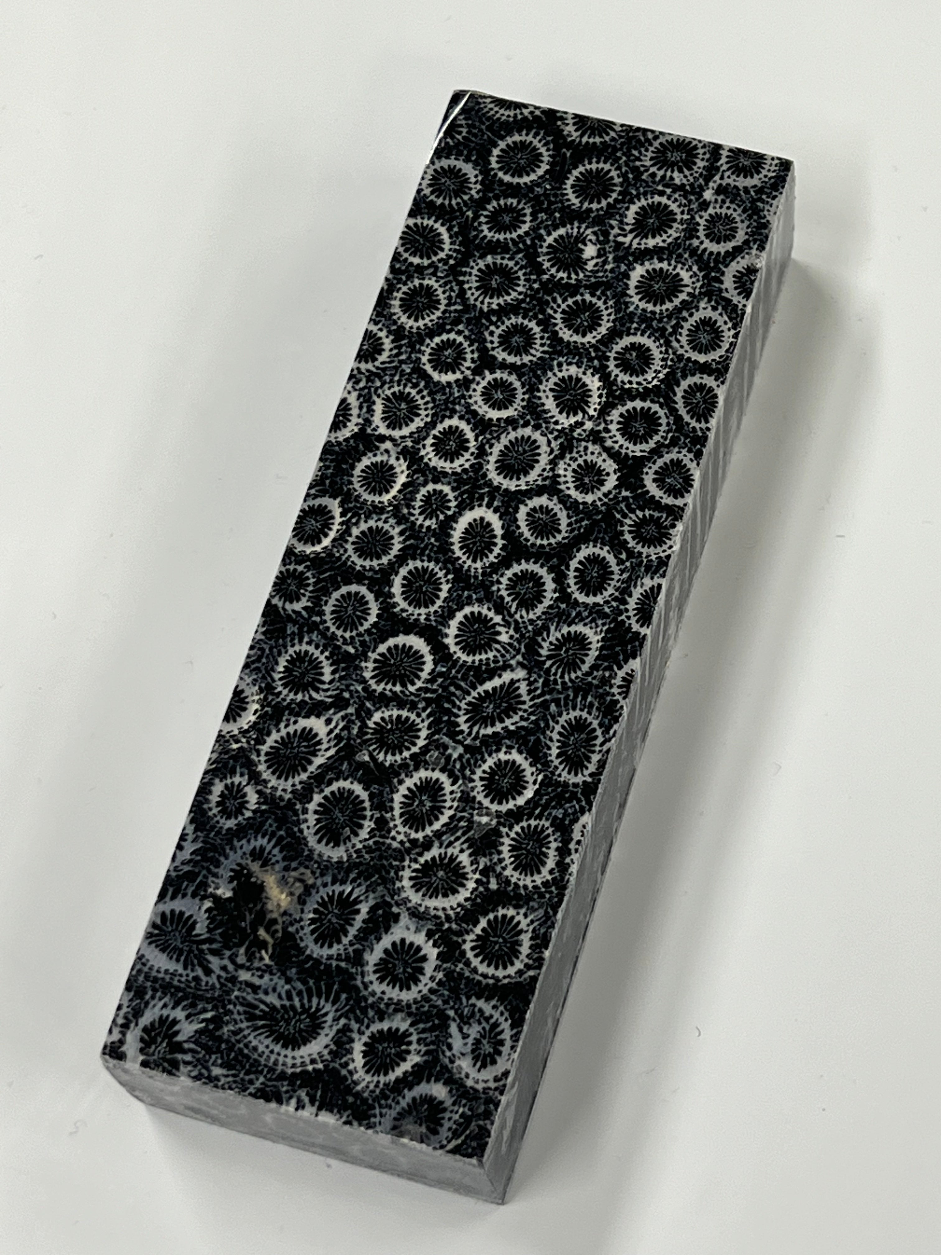 Pezzo grezzo per manico in corallo fossile K4 (nero)