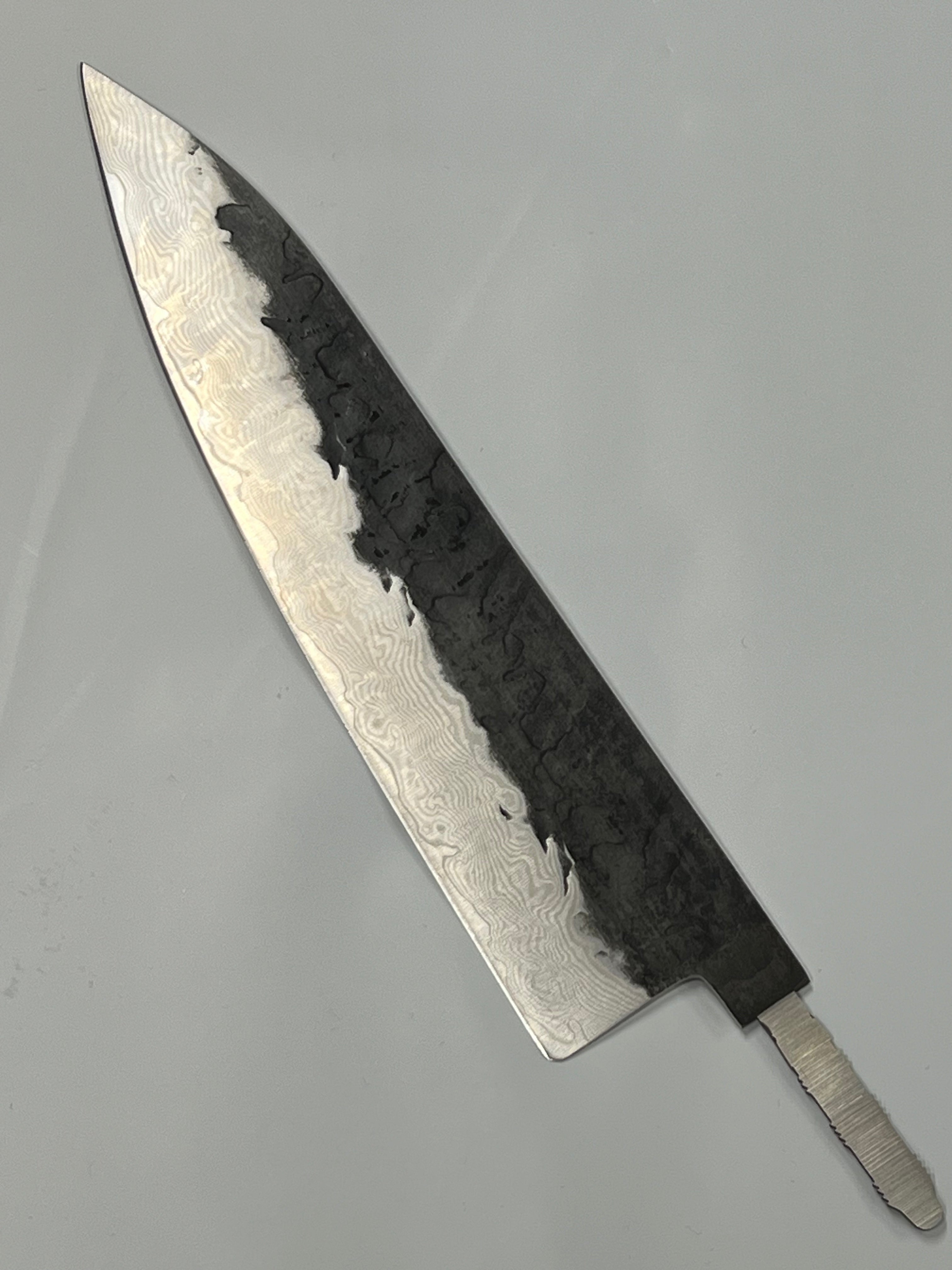 Coltello da chef 200mm VG-10 Nero Brute de forge Damasco