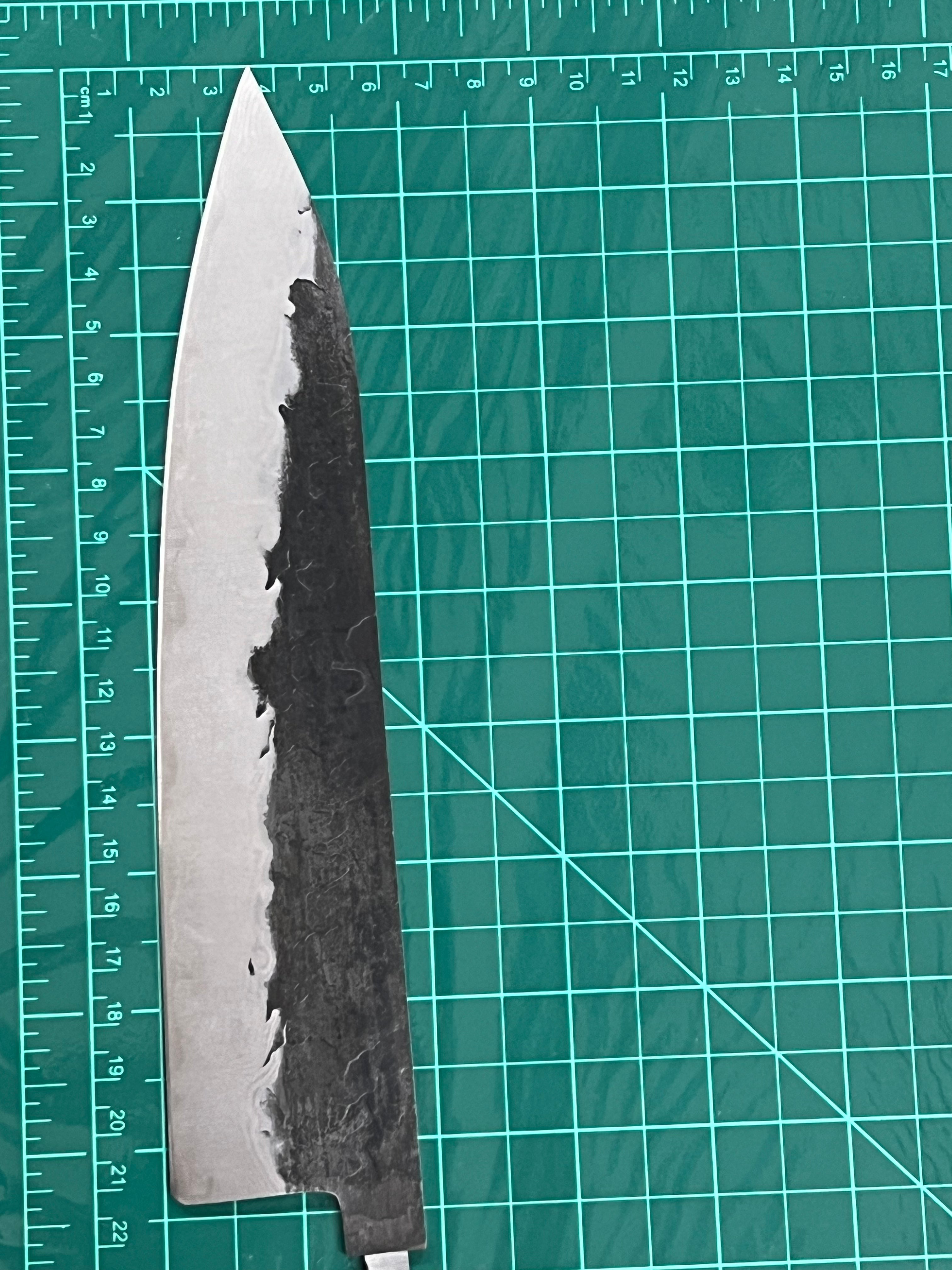 Coltello da chef 200mm VG-10 Nero Brute de forge Damasco