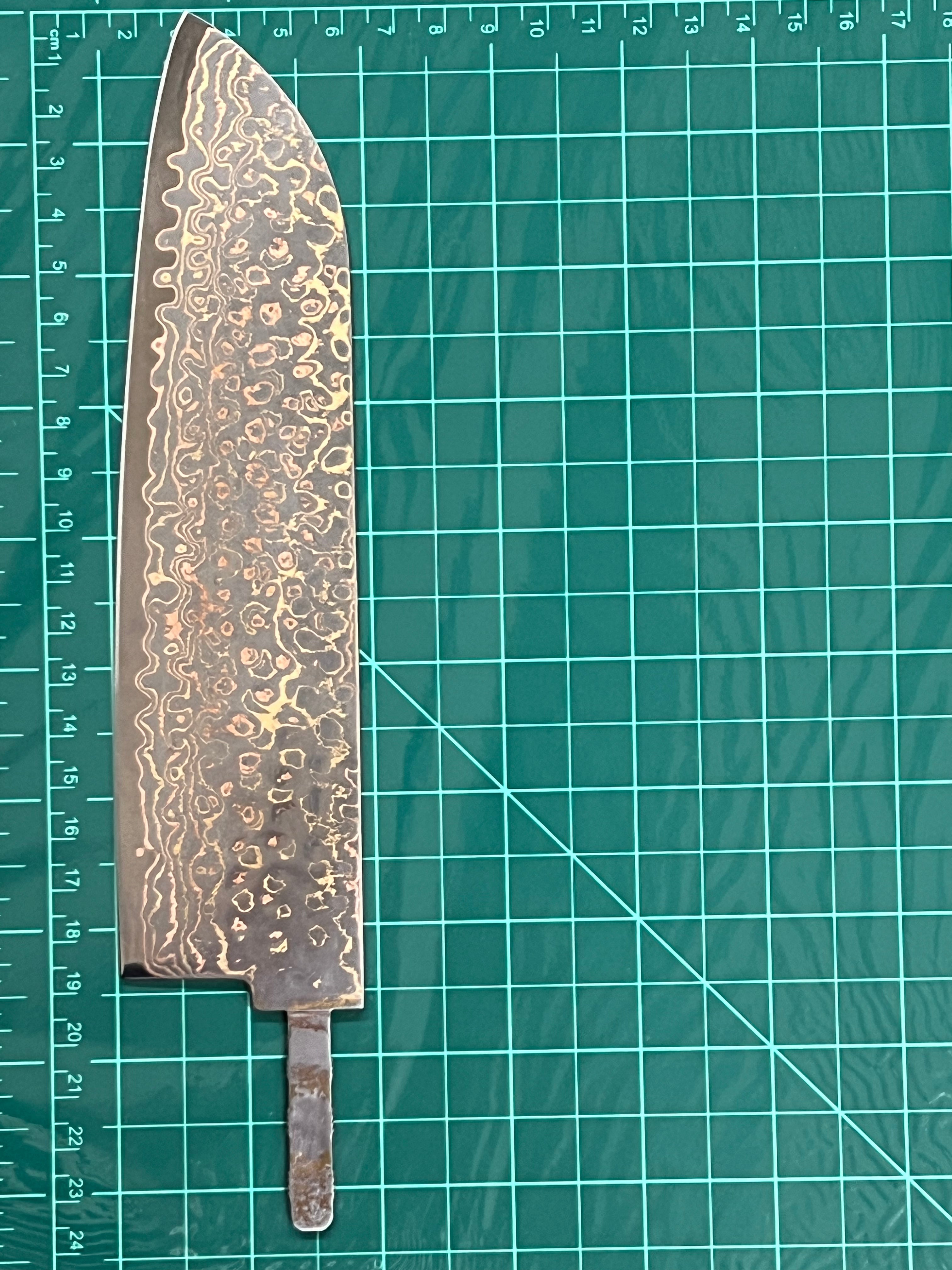Santoku 200mm Acciaio inossidabile Damasco al rame