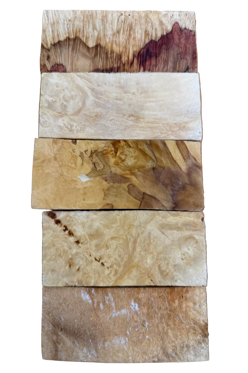 Box Elder, set di 5 sbozzati per manici - BEP5-105