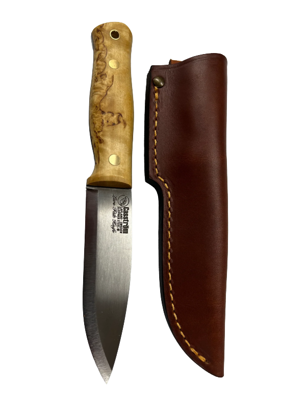 Coltello Casström Lars Fält con fodero in cuoio e cordino in cuoio