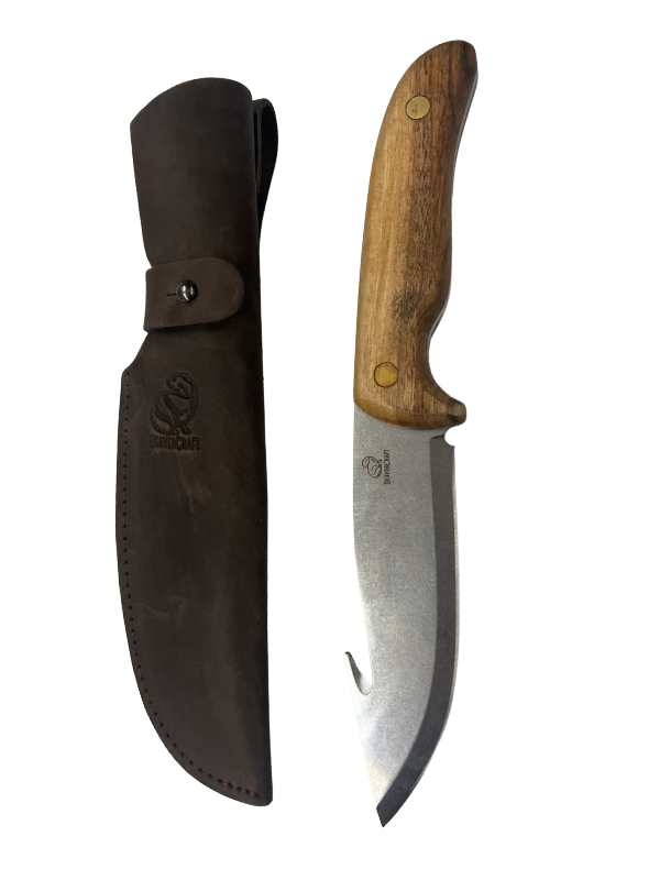 Coltello da caccia con apripancia GTK1 con fodero in pelle