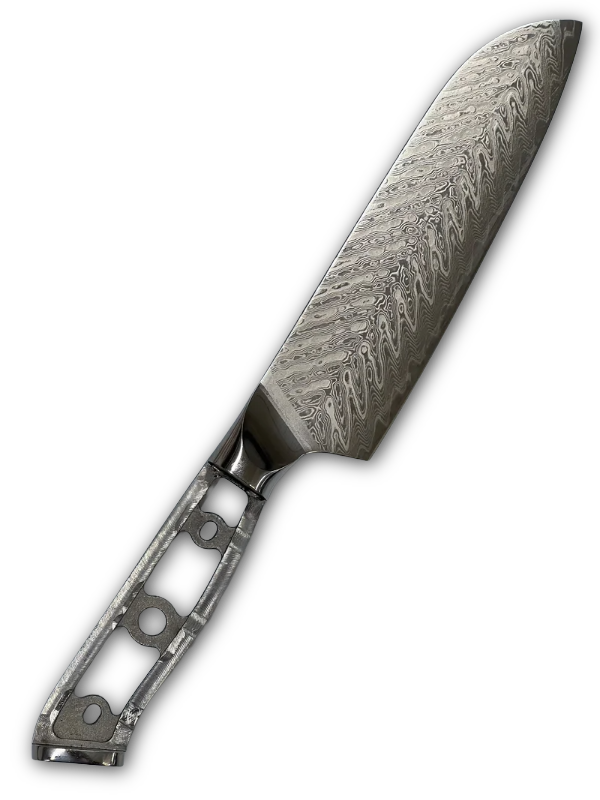 Coltello da chef Herring Santoku - Damasco VG10 7"