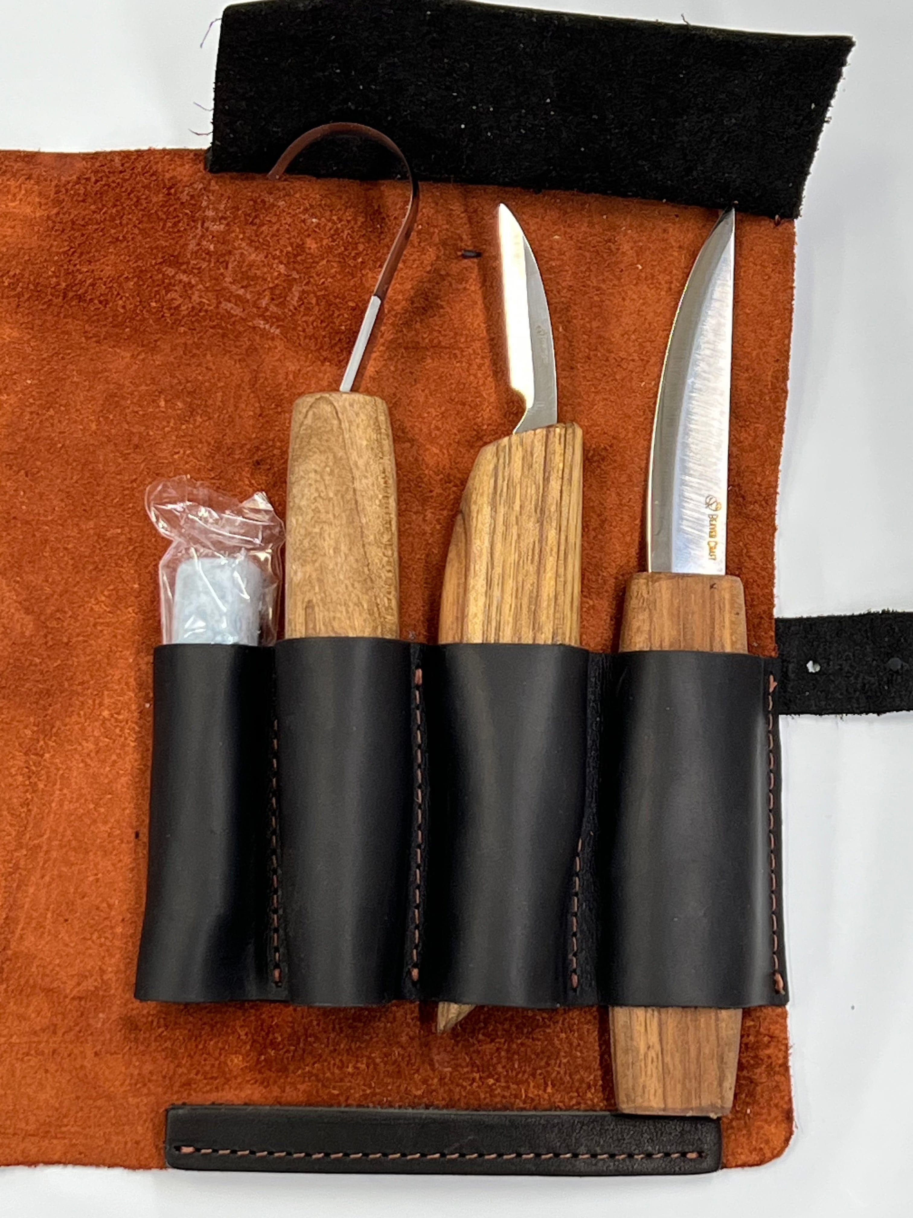 Set intaglio del legno in pelle S13X Beaver Craft