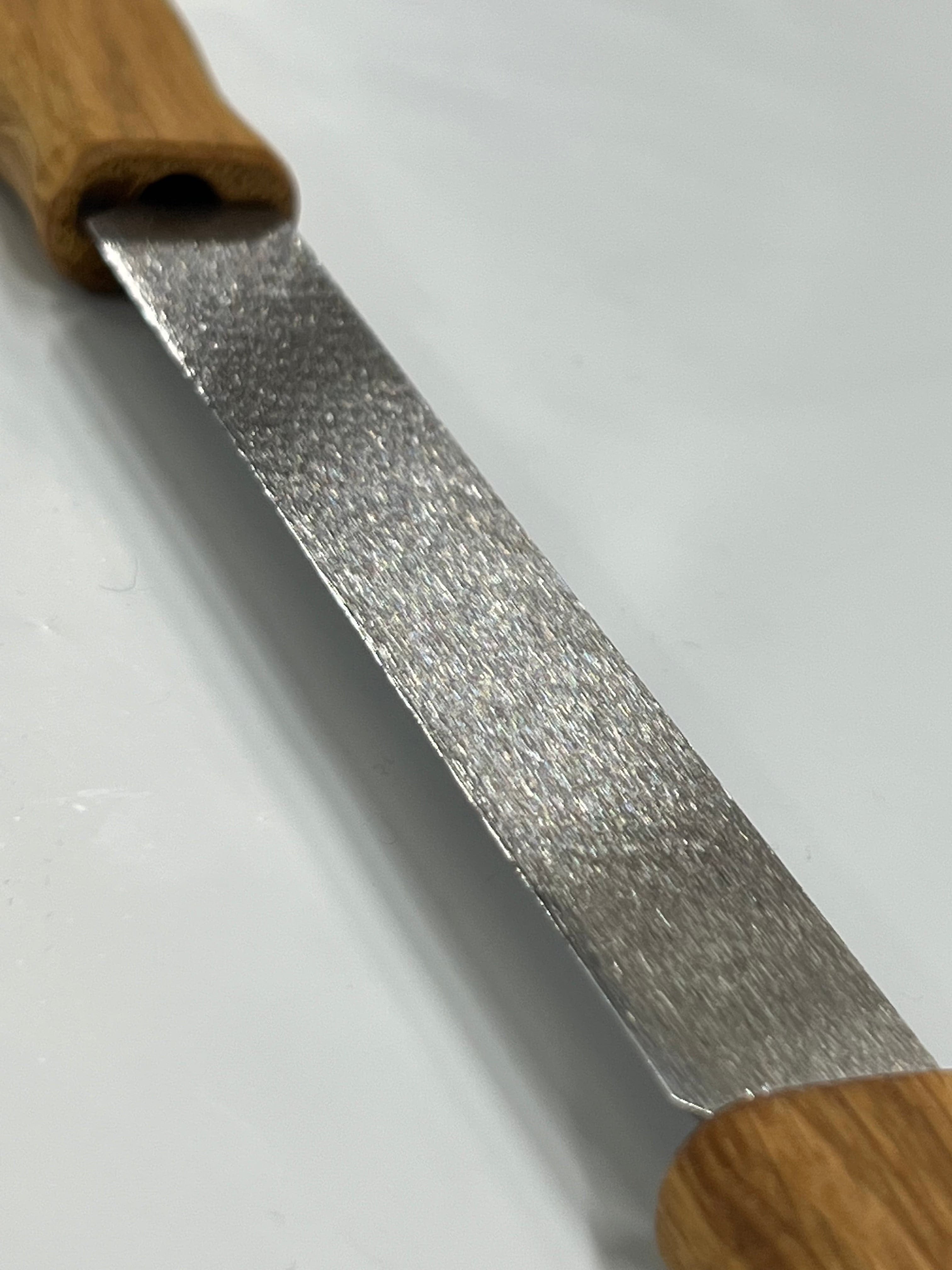 Coltello da intaglio 120mm incl. fodero in cuoio (DK1S)