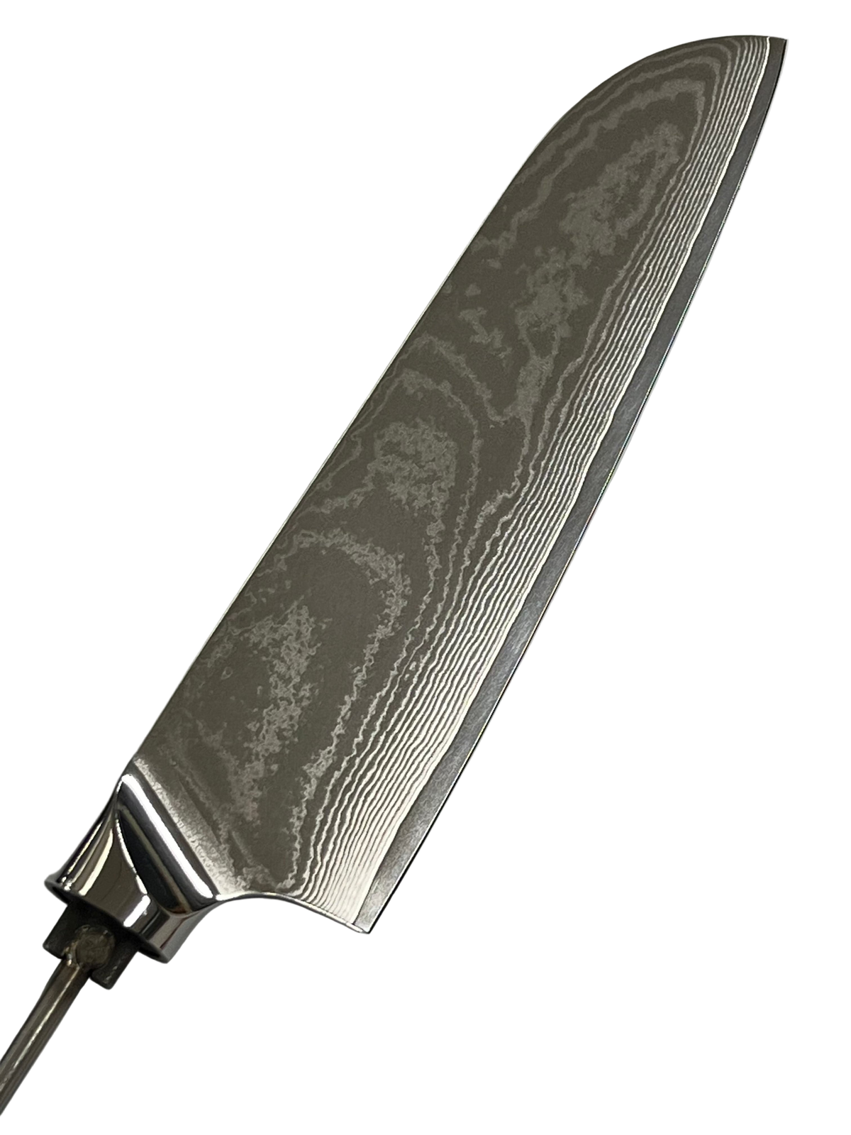 Santoku - Coltello da chef in acciaio damascato inossidabile da 8" con codolo filettato