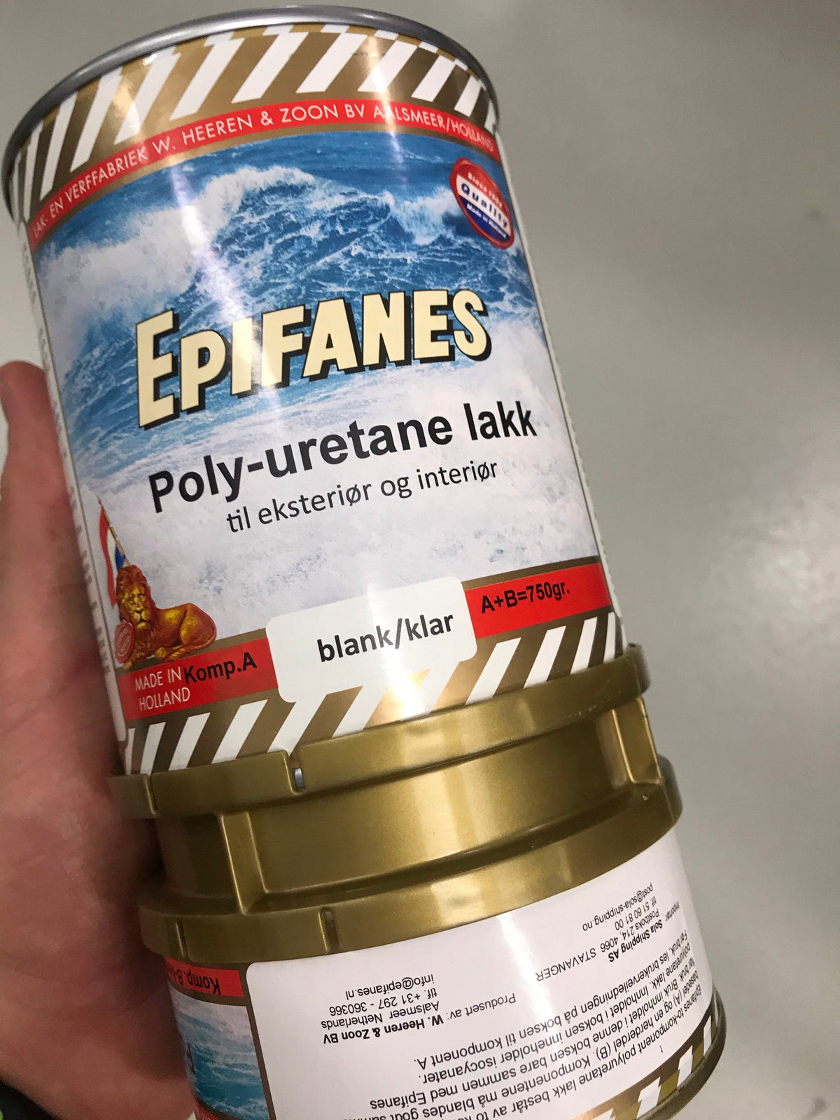Vernice Poliuretanica Trasparente Epifanes 750 gr