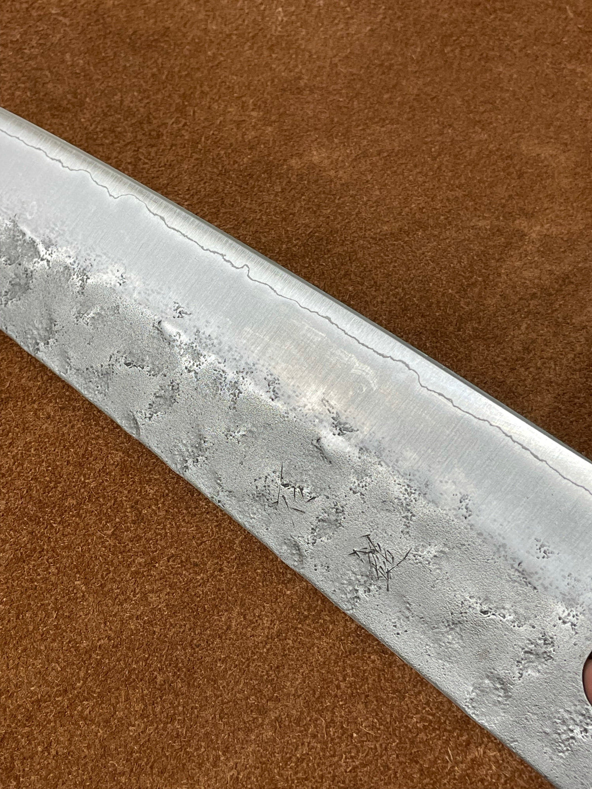 Lama per coltello giapponese forgiata a mano Gyuto 240 Silver3