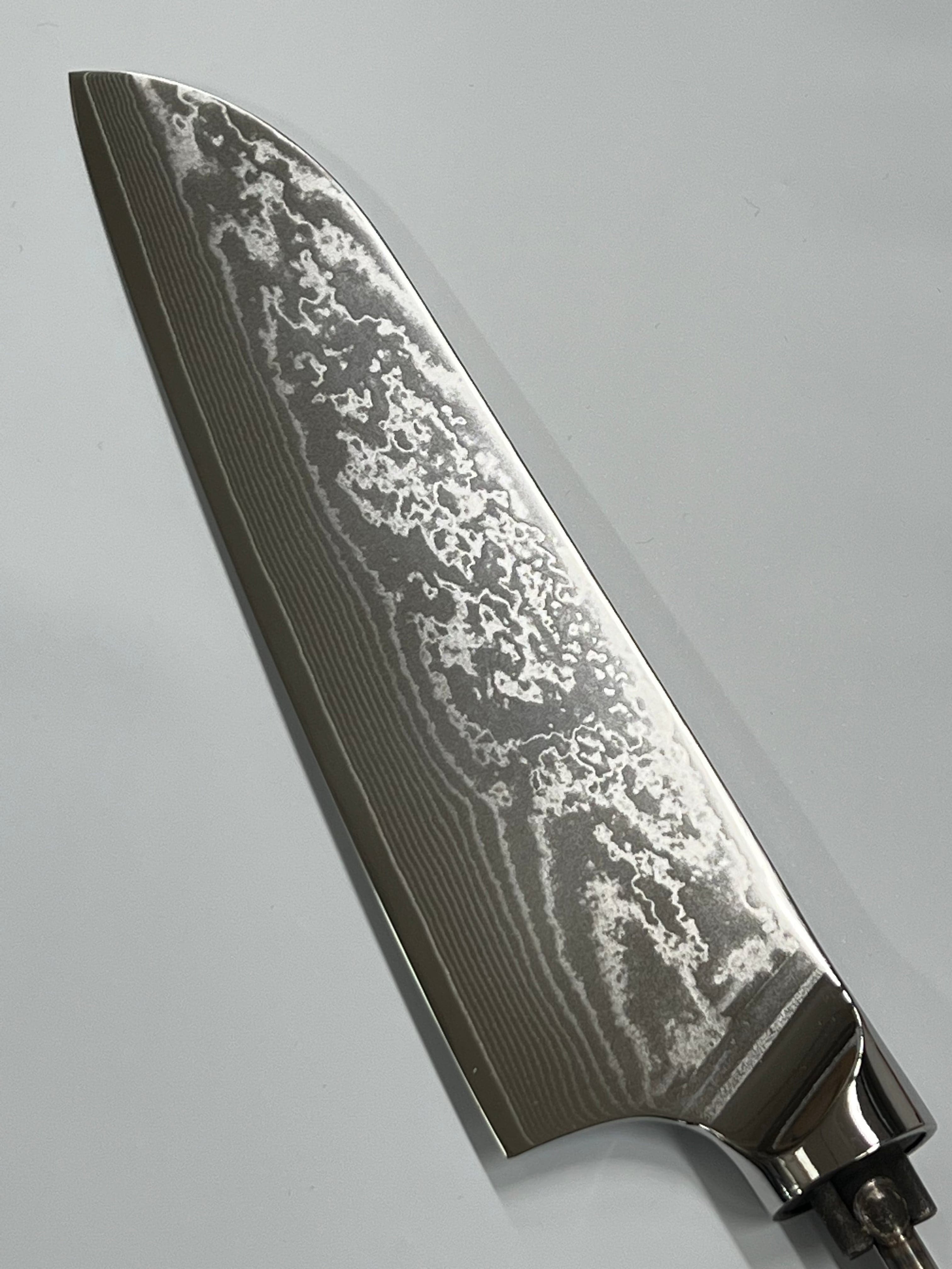 Santoku - Coltello da chef in acciaio damascato inossidabile da 8" con codolo filettato