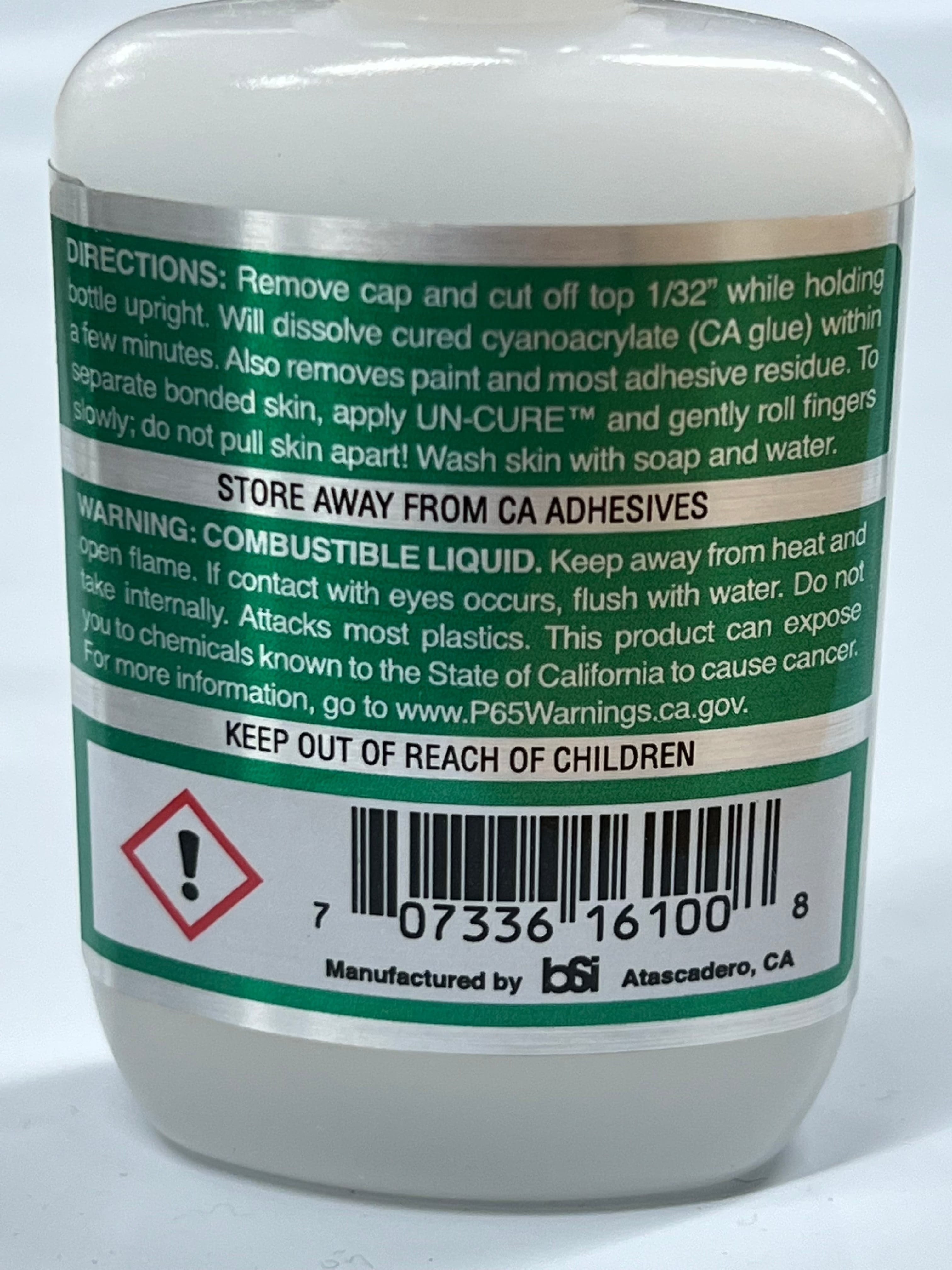 BSI Un-Cure solvente per colla cianoacrilica verde 28g