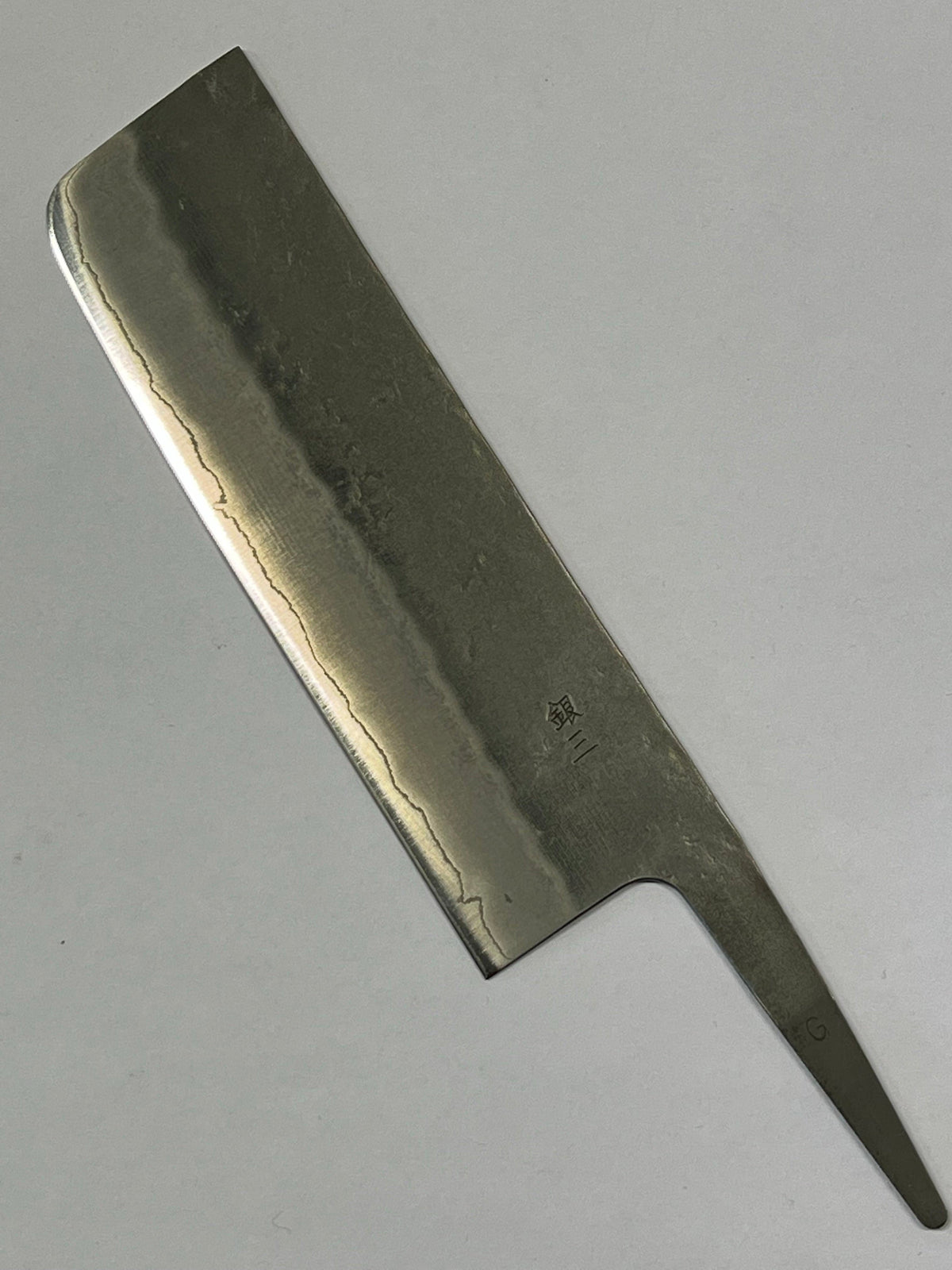 Lama per coltello Nakiri 165 Silver3 forgiata a mano in Giappone