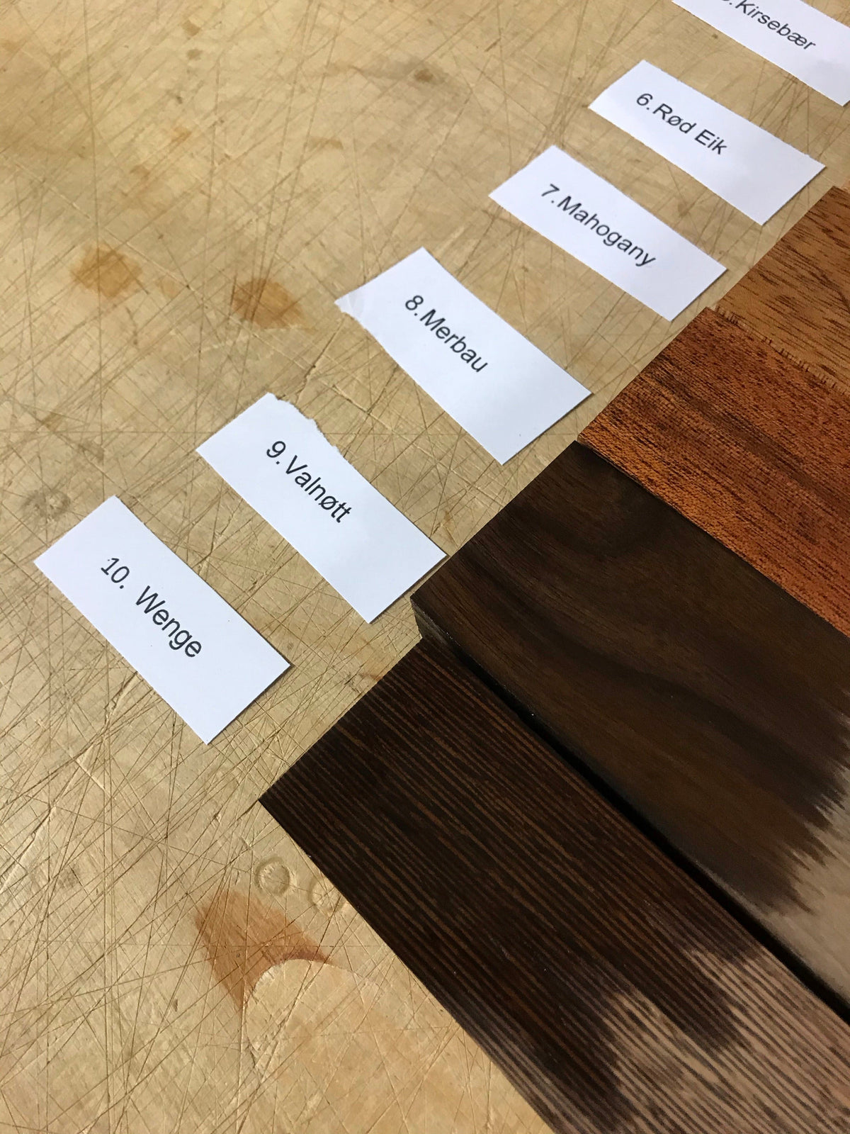 Blocco di legno per manico di coltello
