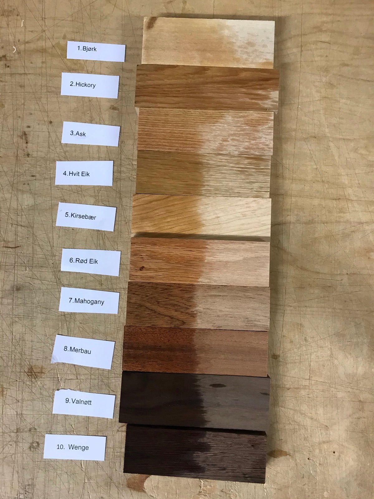 Blocco di legno per manico di coltello