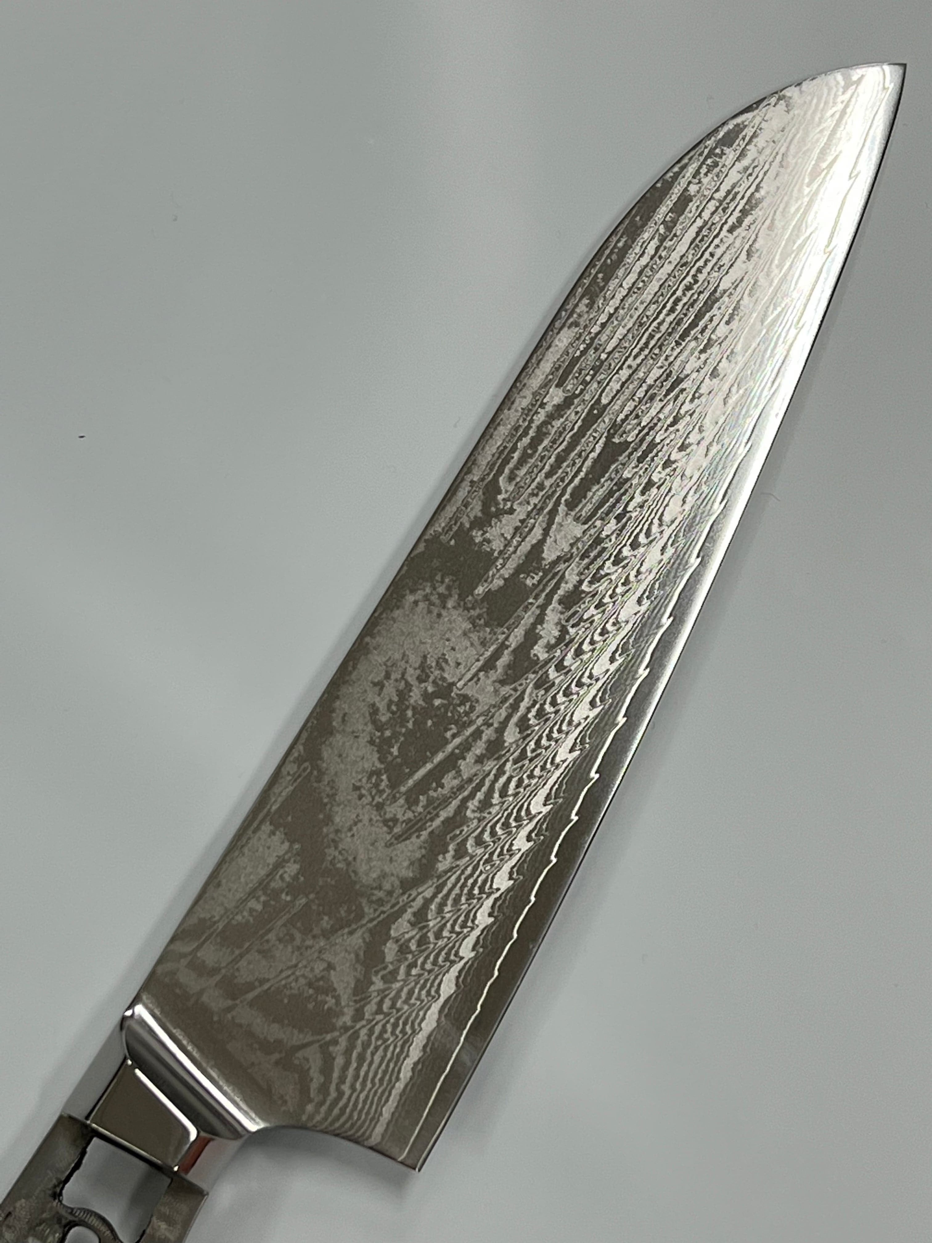 Santoku - Coltello da chef in damasco AUS10 da 8" a codolo pieno con alveoli