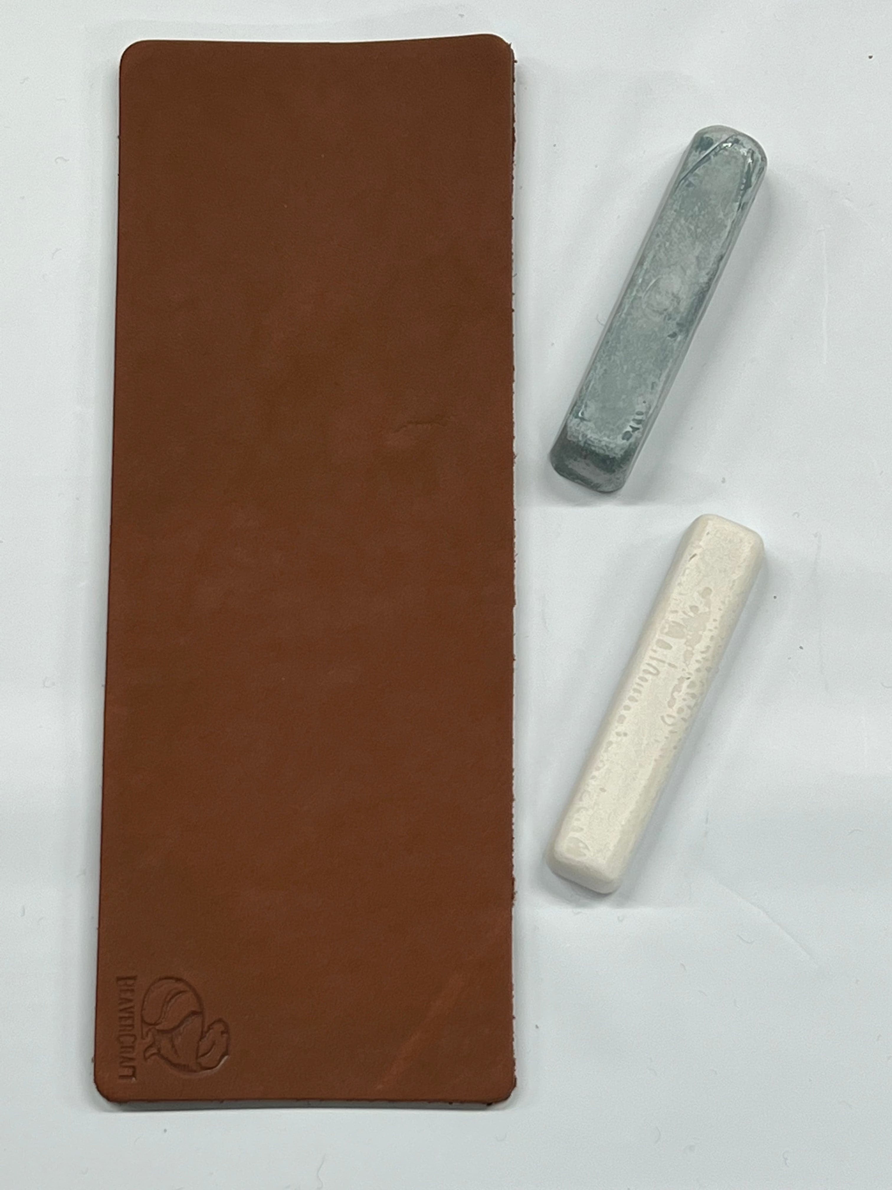 Strop in pelle 200x75mm incl. 2 tipi di pasta abrasiva